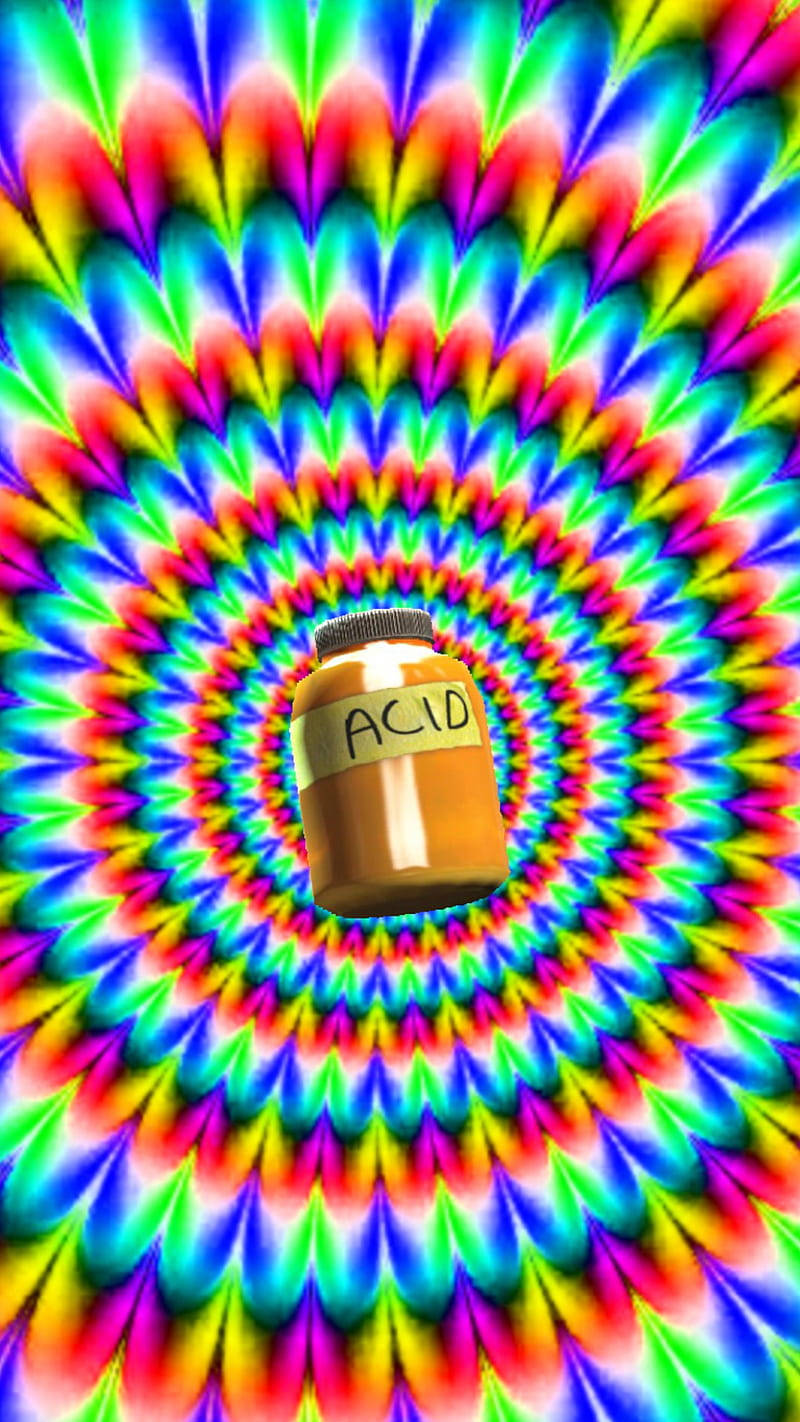 Asidi Kaleidoskopia Trippy Aesthetic Picha ya Ukuta