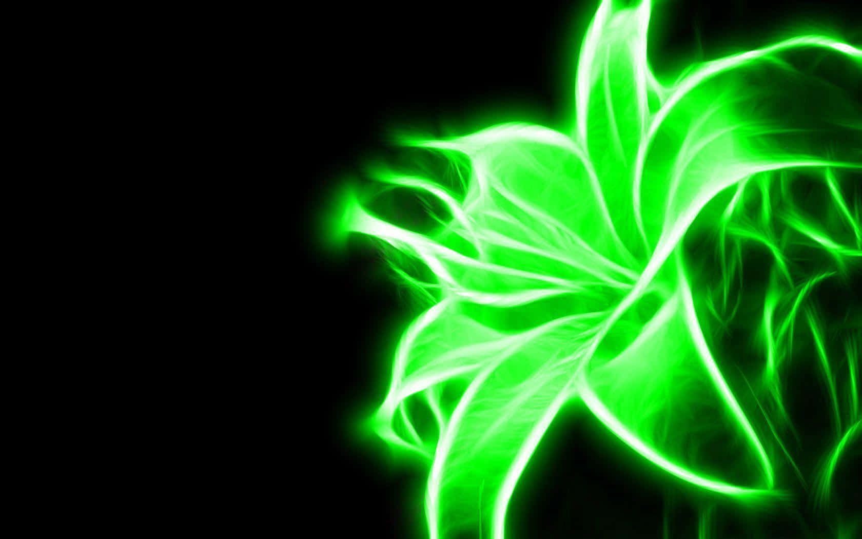 Asili ya Kijani cha Neon Picha ya Ukuta