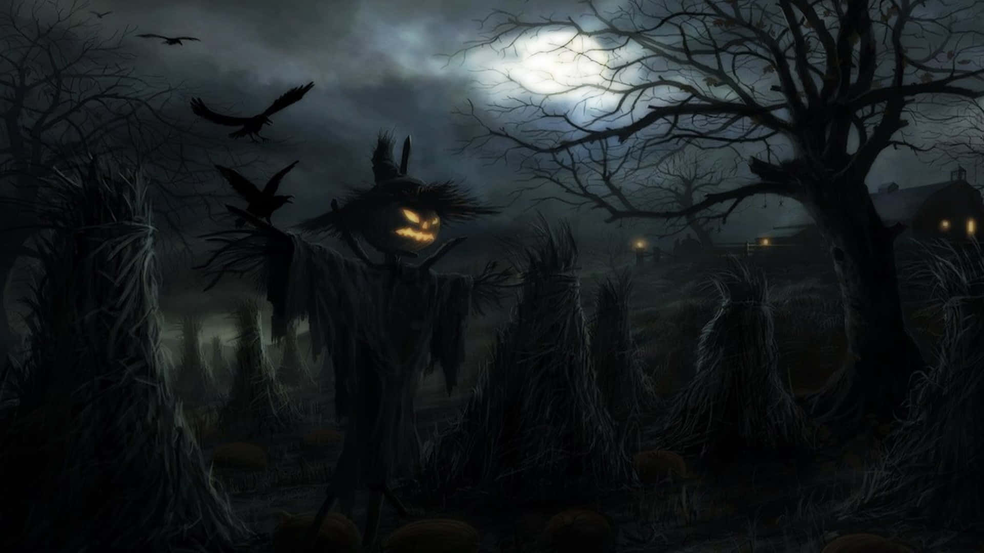Asili ya Kutisha ya Halloween Picha ya Ukuta