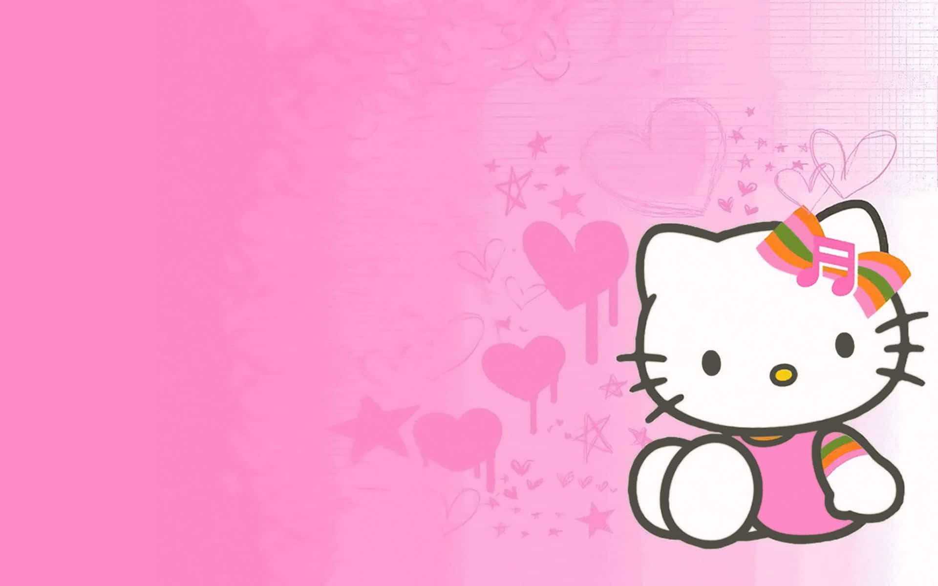 Asili ya Pink ya Kawaii Kamili Picha ya Ukuta