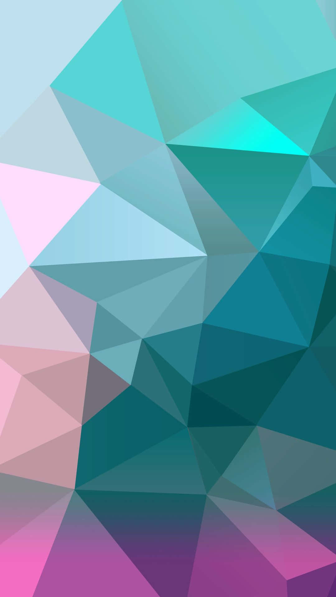 Asili ya Polygon 3D ya Rangi za Pasteli Picha ya Ukuta