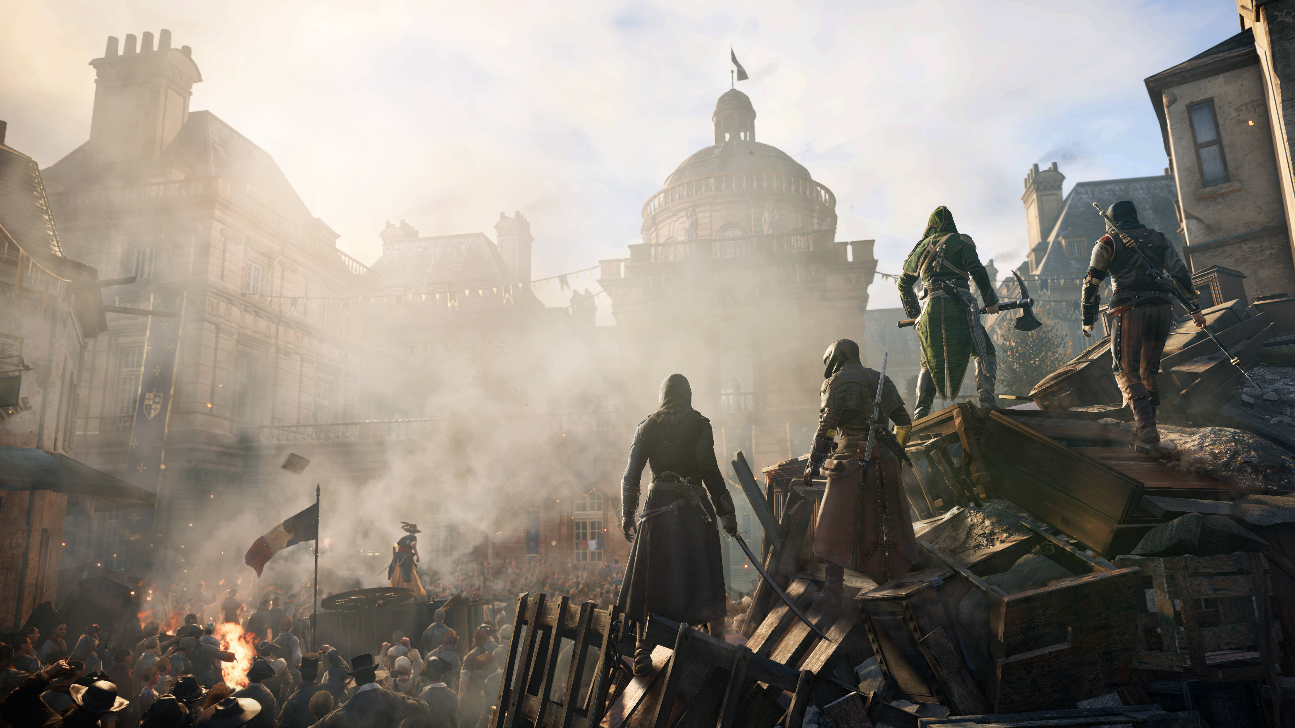 Assassin's Creed Unity Mapinduzi 4K Michezo ya Kubahatisha Picha ya Ukuta