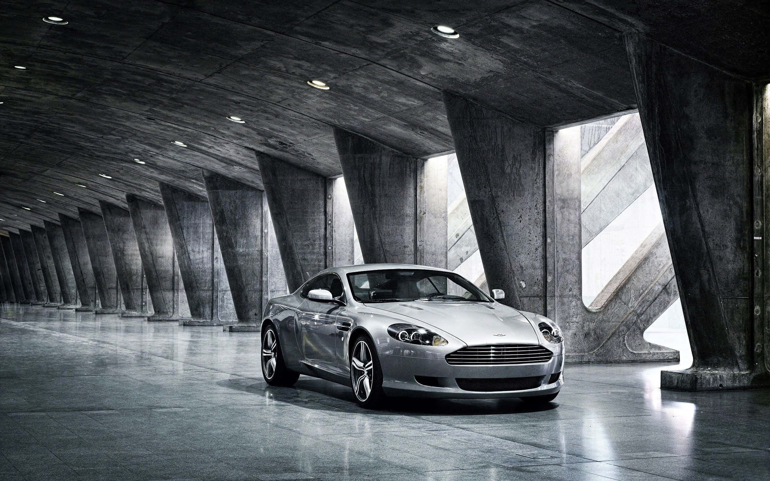 Aston Martin DB9 Inazuru Mandhari ya Mji wa Kuvutia Picha ya Ukuta