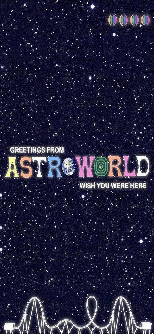 Astroworld iPhone Greeting Card Starry Night Picha ya Ukuta