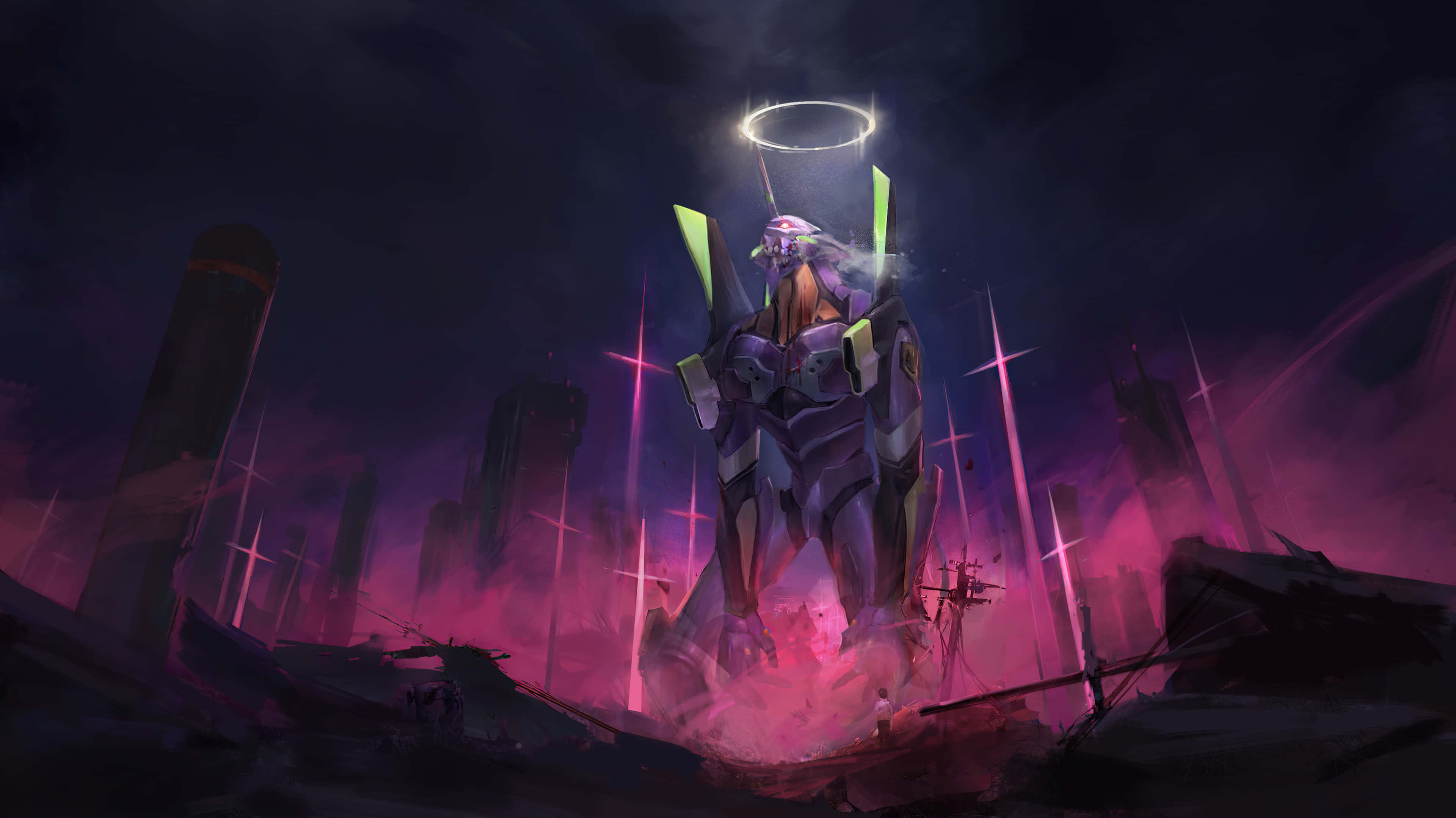 Asuka na Rei kutoka Neon Genesis Evangelion Picha ya Ukuta
