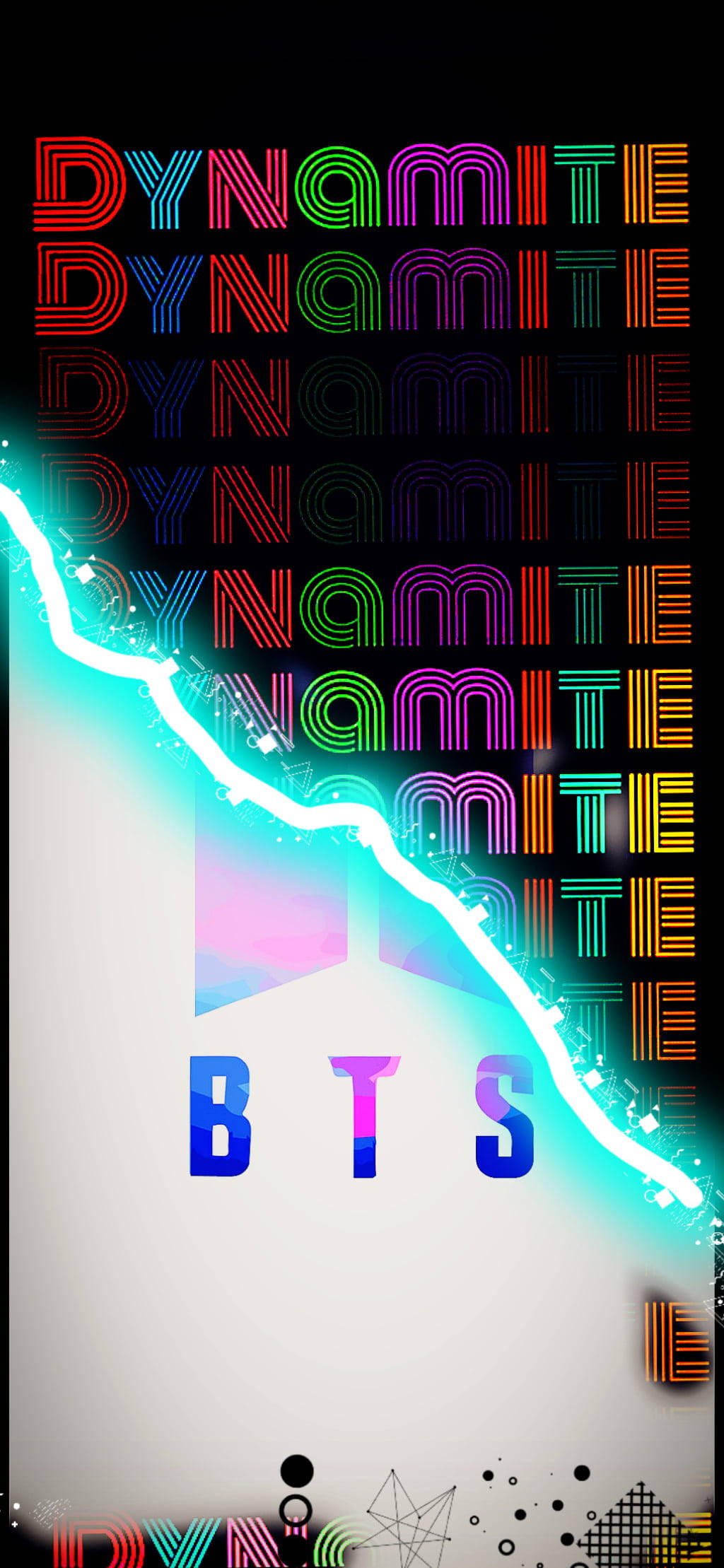 Athari ya Mpito ya BTS Dynamite Baridi Picha ya Ukuta