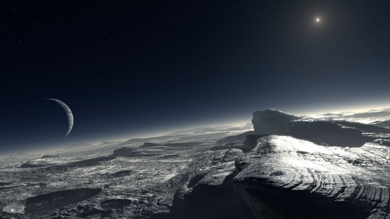 Atmosfera ya Pluto ya Sayari ya Dwarf Picha ya Ukuta