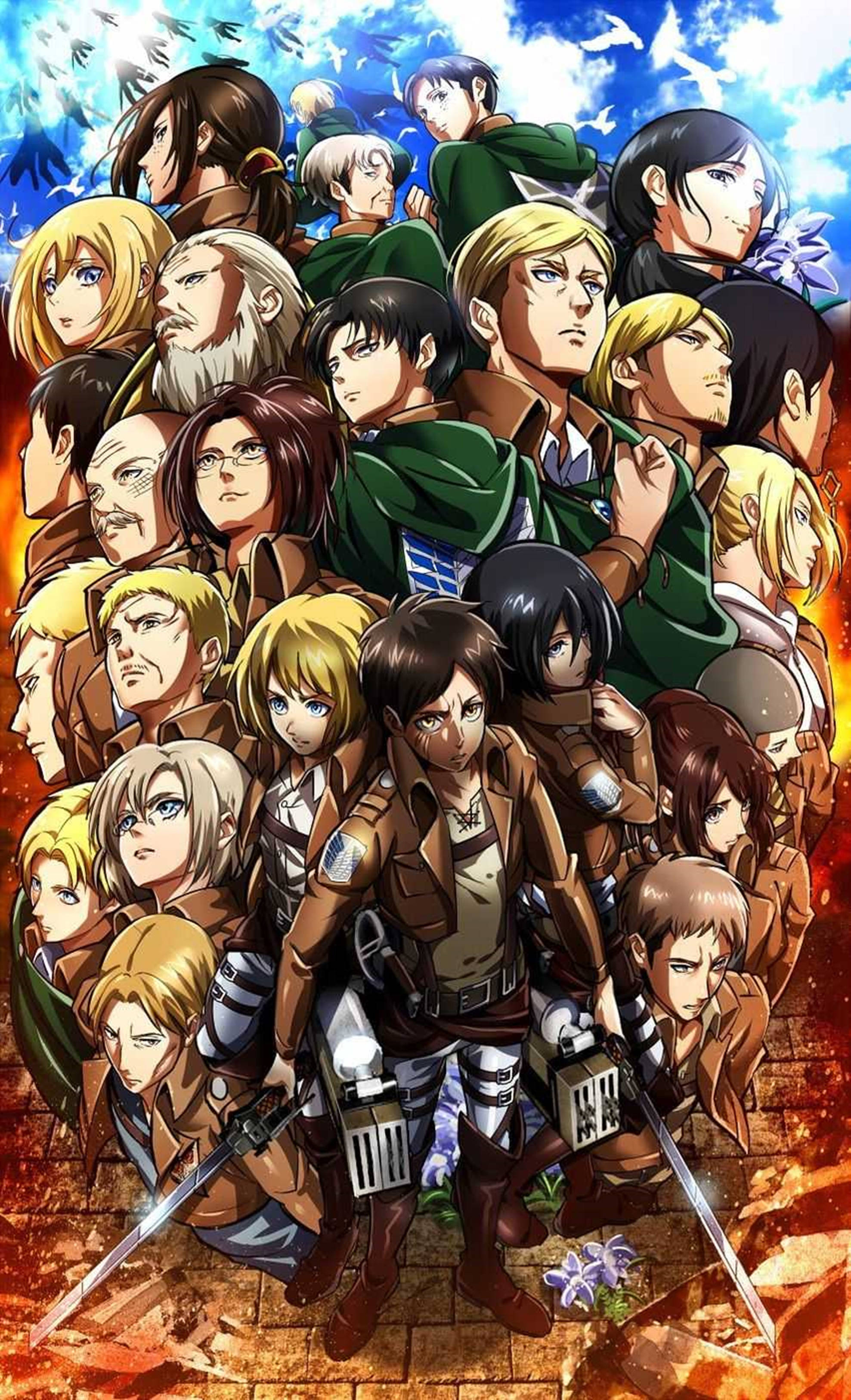Attack on Titans 4K Mawasilisho Picha ya Ukuta