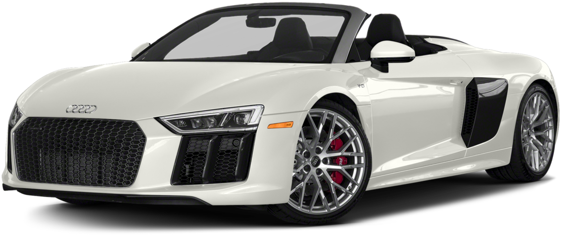 Audi R8 Spyder Inayoweza Kugeuzwa Nyeupe Picha ya Ukuta
