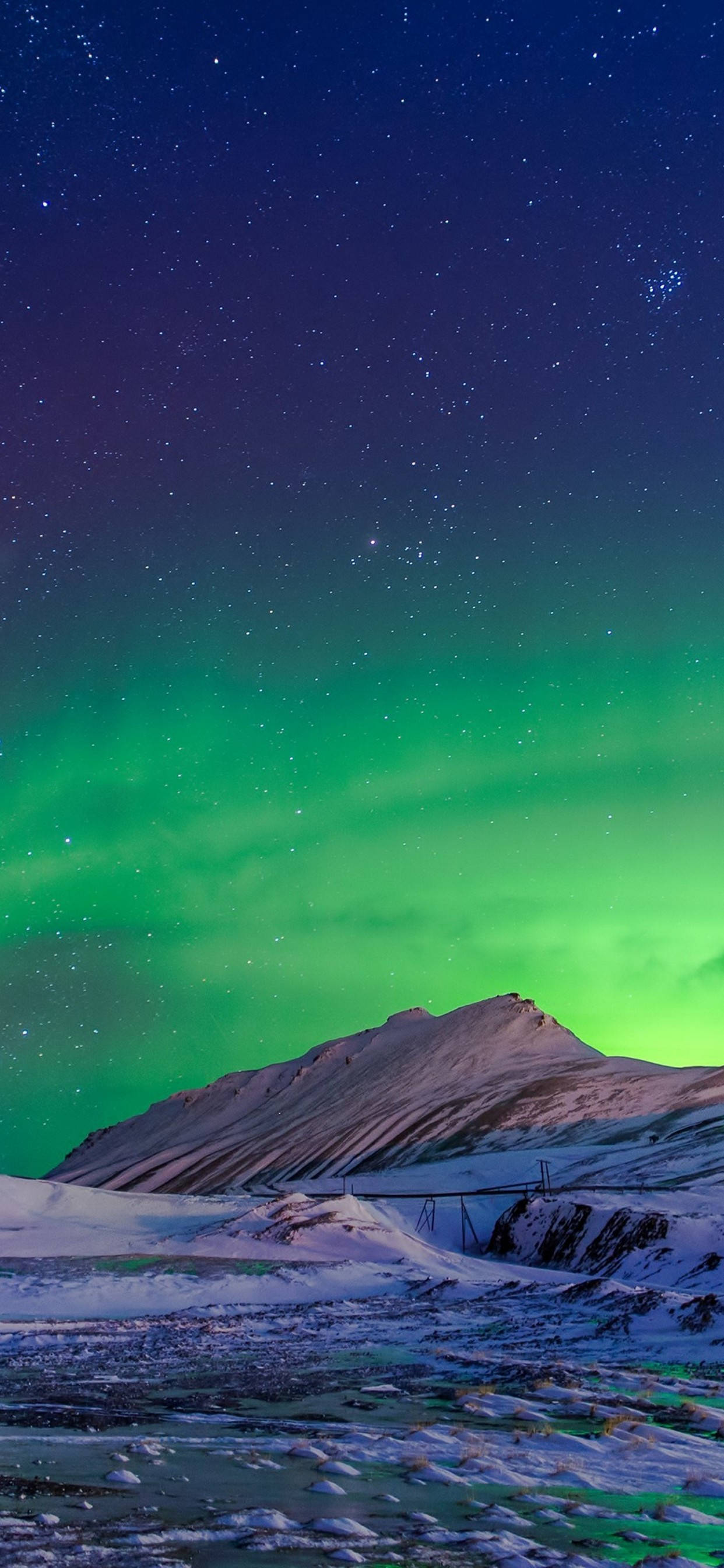 Aurora Borealis iPhone 11 Pro Max Picha ya Ukuta