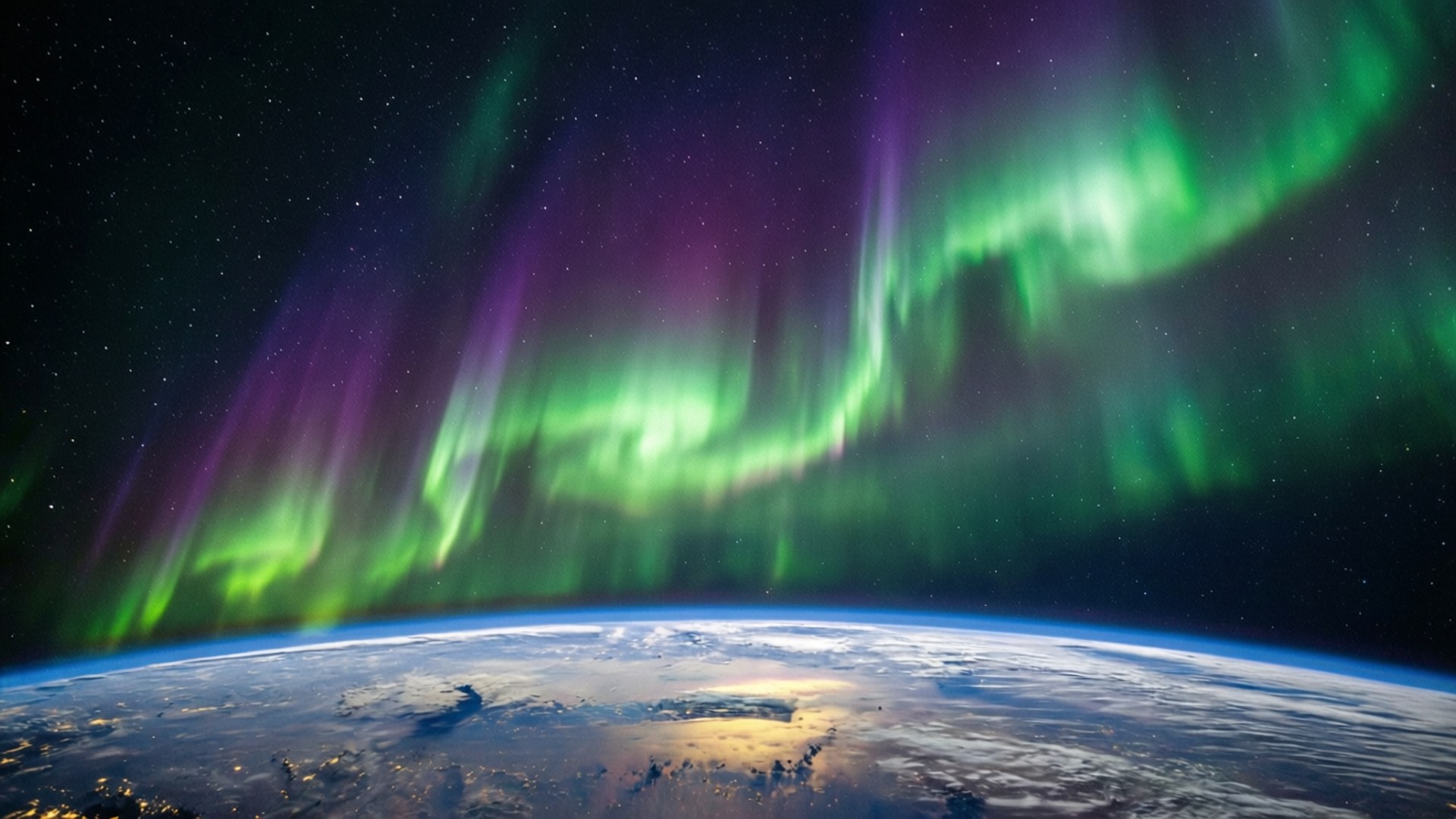 Aurora Kutoka Angani Picha ya Ukuta