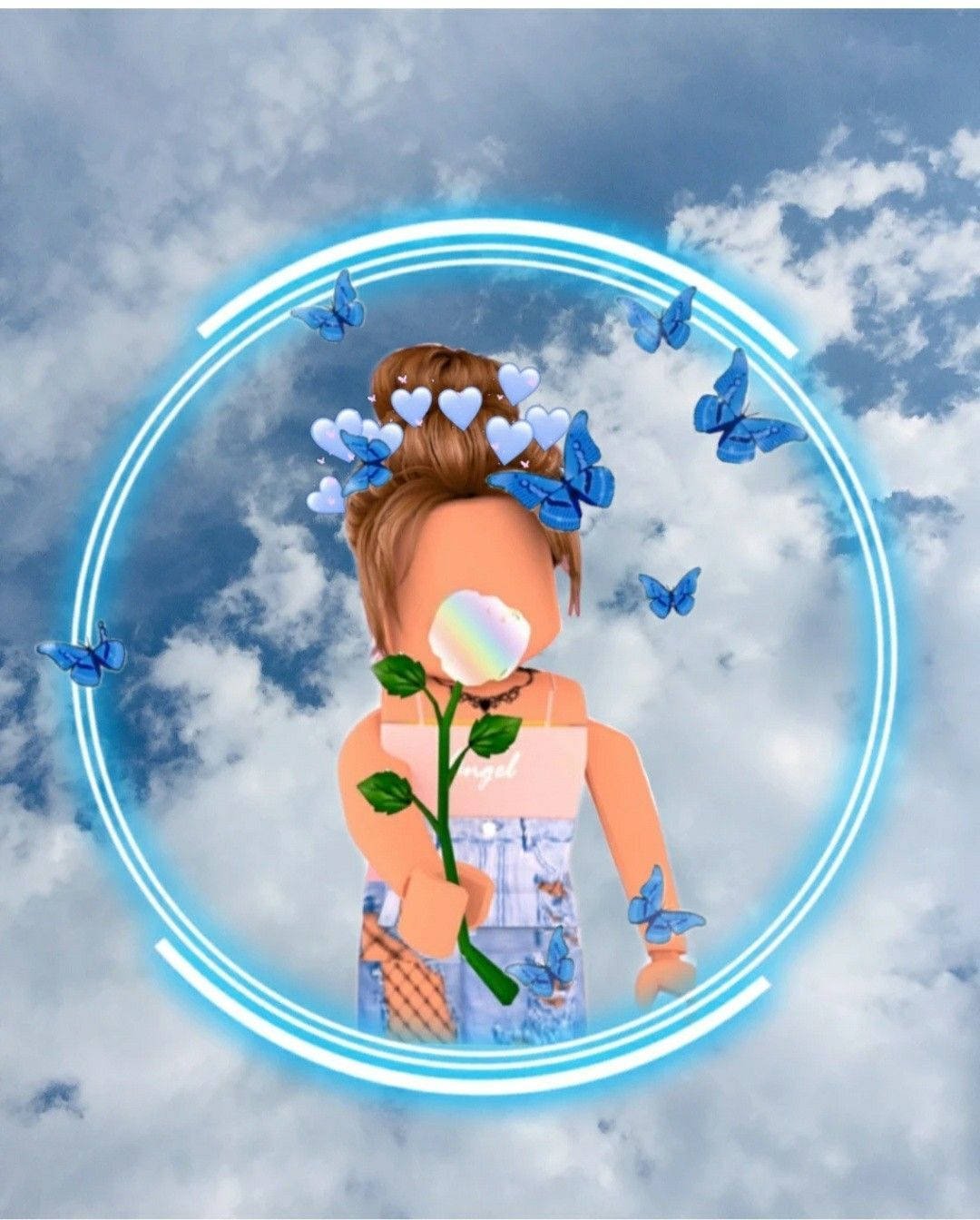 Avatar wa Roblox Bluu Picha ya Ukuta