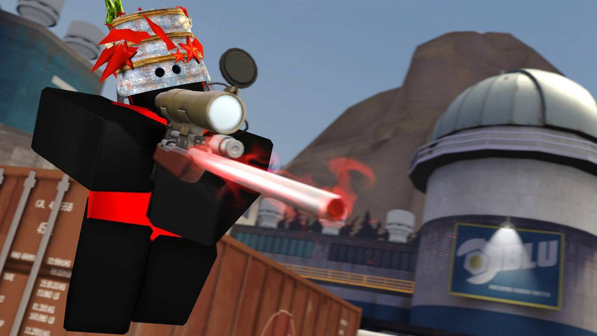 Avatar ya Roblox ya Mtu wa Risasi Picha ya Ukuta