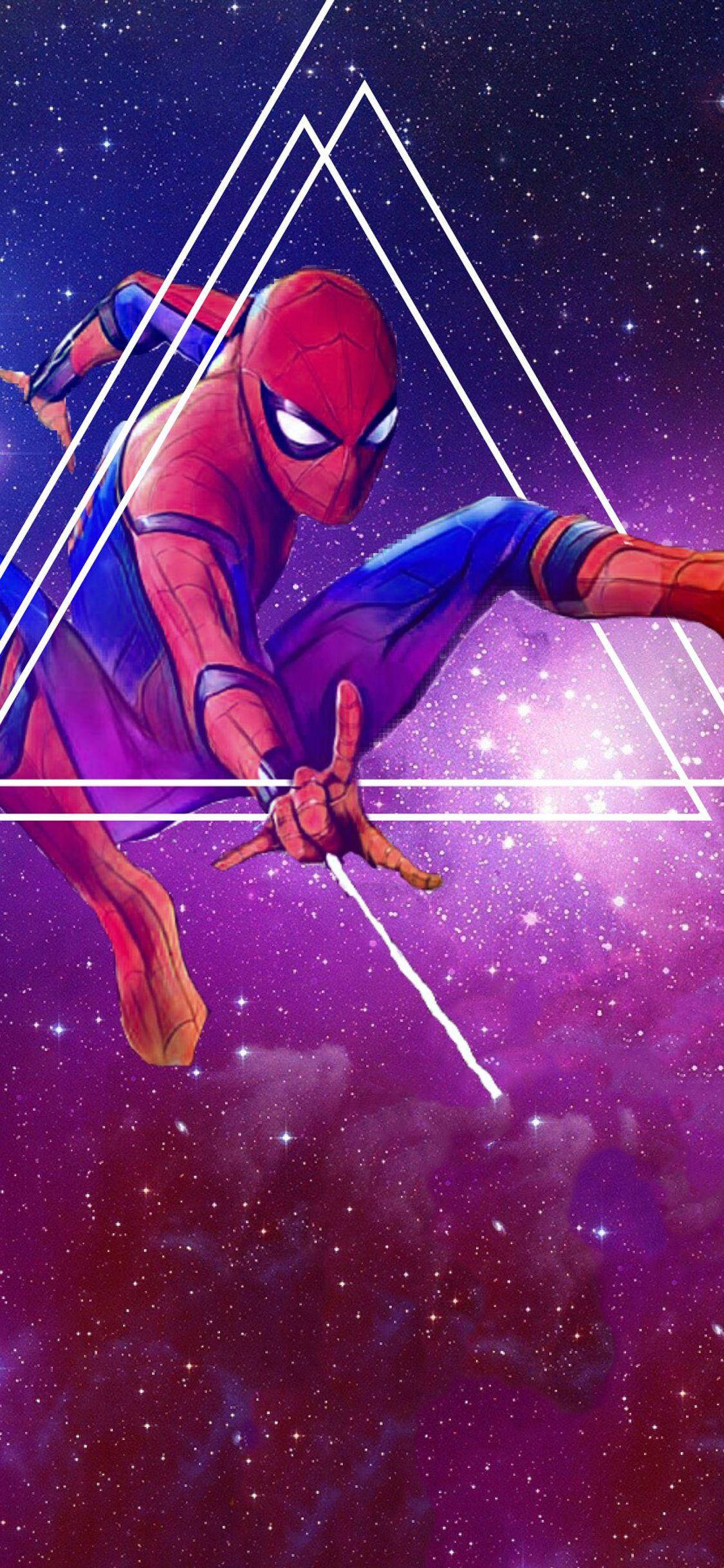 Avengers Artwork Spider Man iPhone Picha ya Ukuta