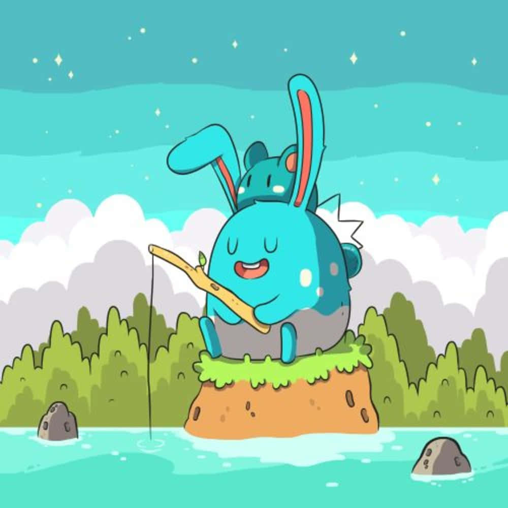 Azumarill Akiuvua Picha ya Ukuta