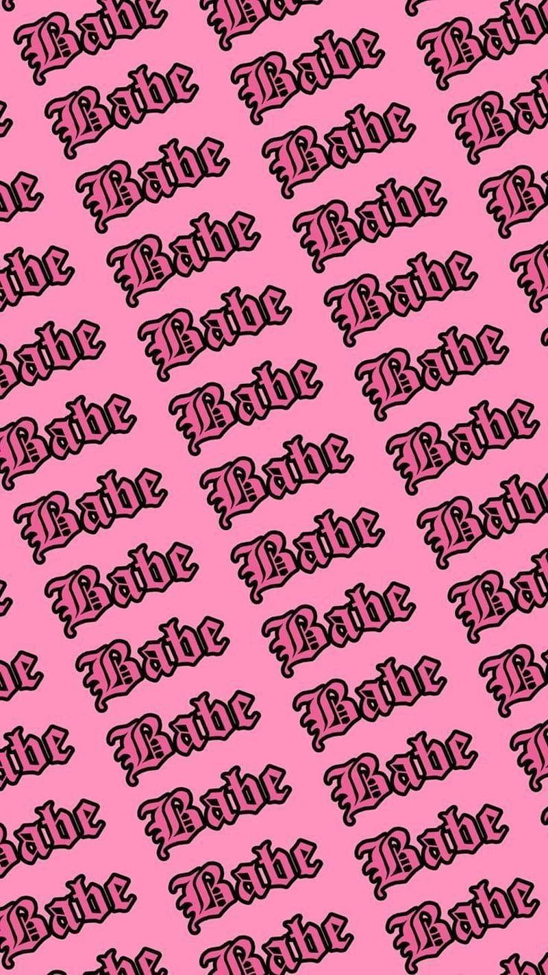 Babe Aesthetic Pink Mkali Picha ya Ukuta
