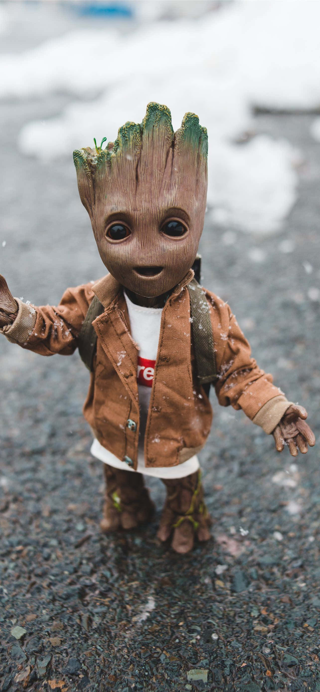 Picha ya Profaili ya Baby Groot Picha ya Ukuta