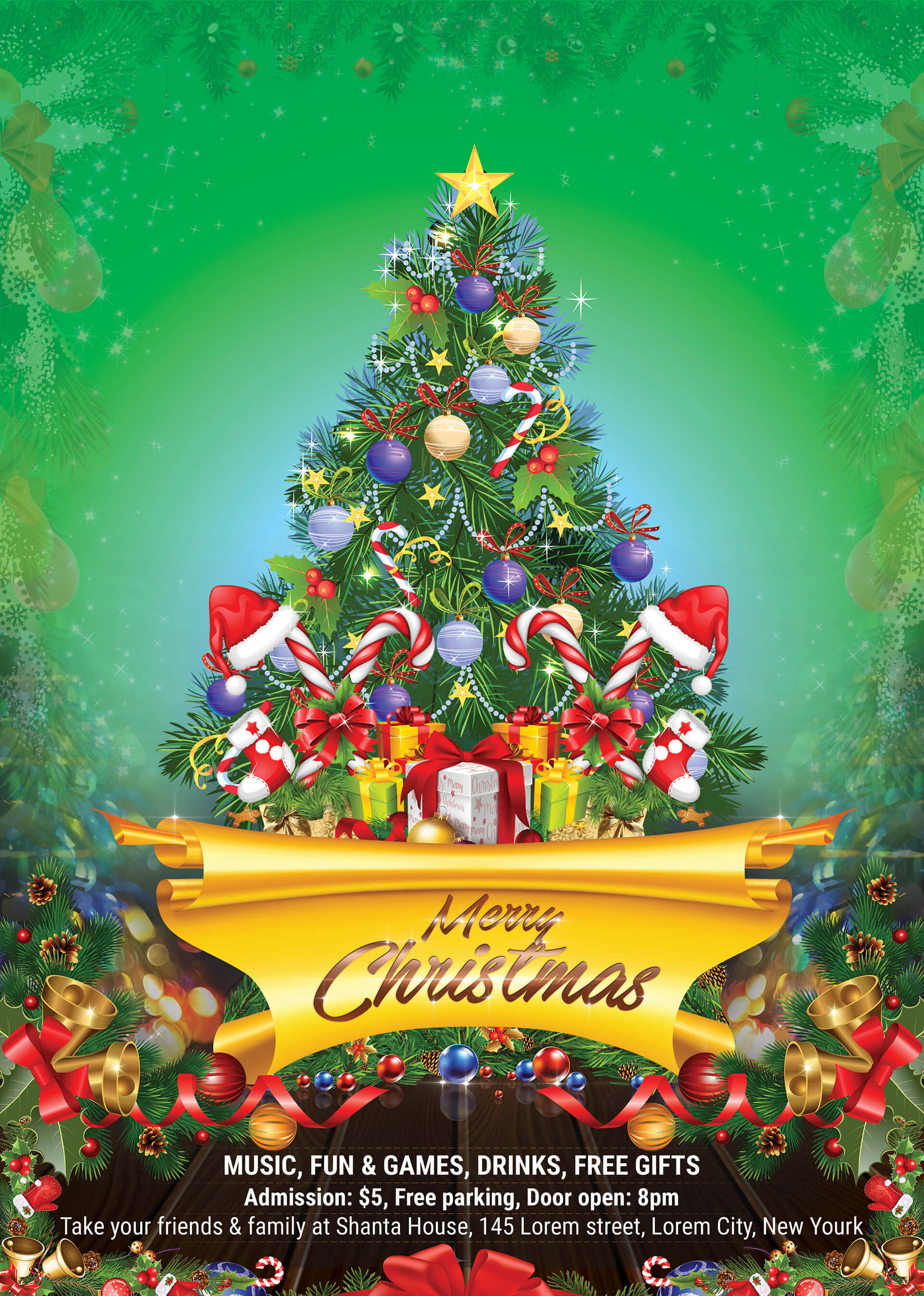 Background ya Flyer ya Krismasi Picha ya Ukuta