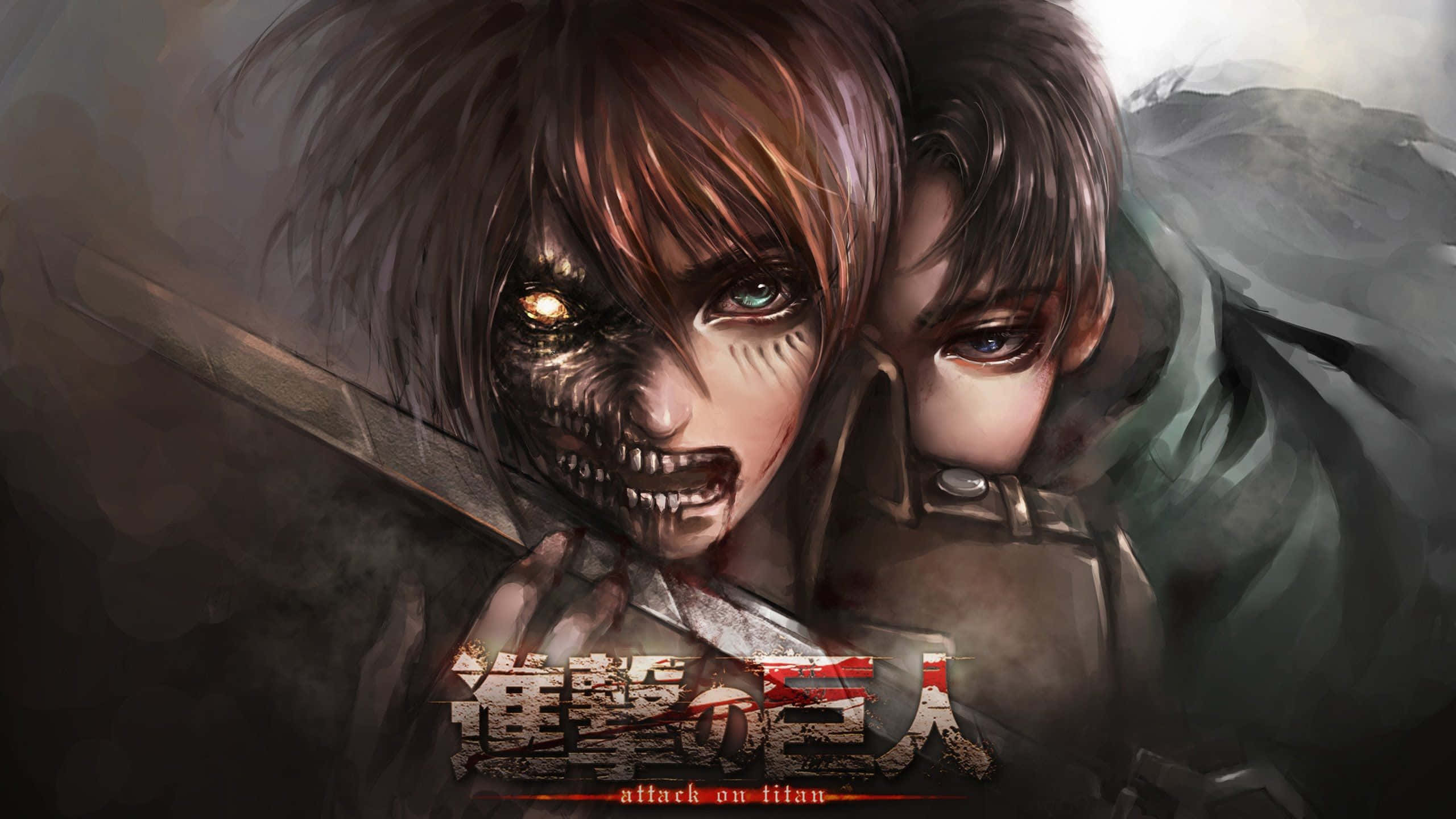 Badass Anime Eren na Levi Picha ya Ukuta