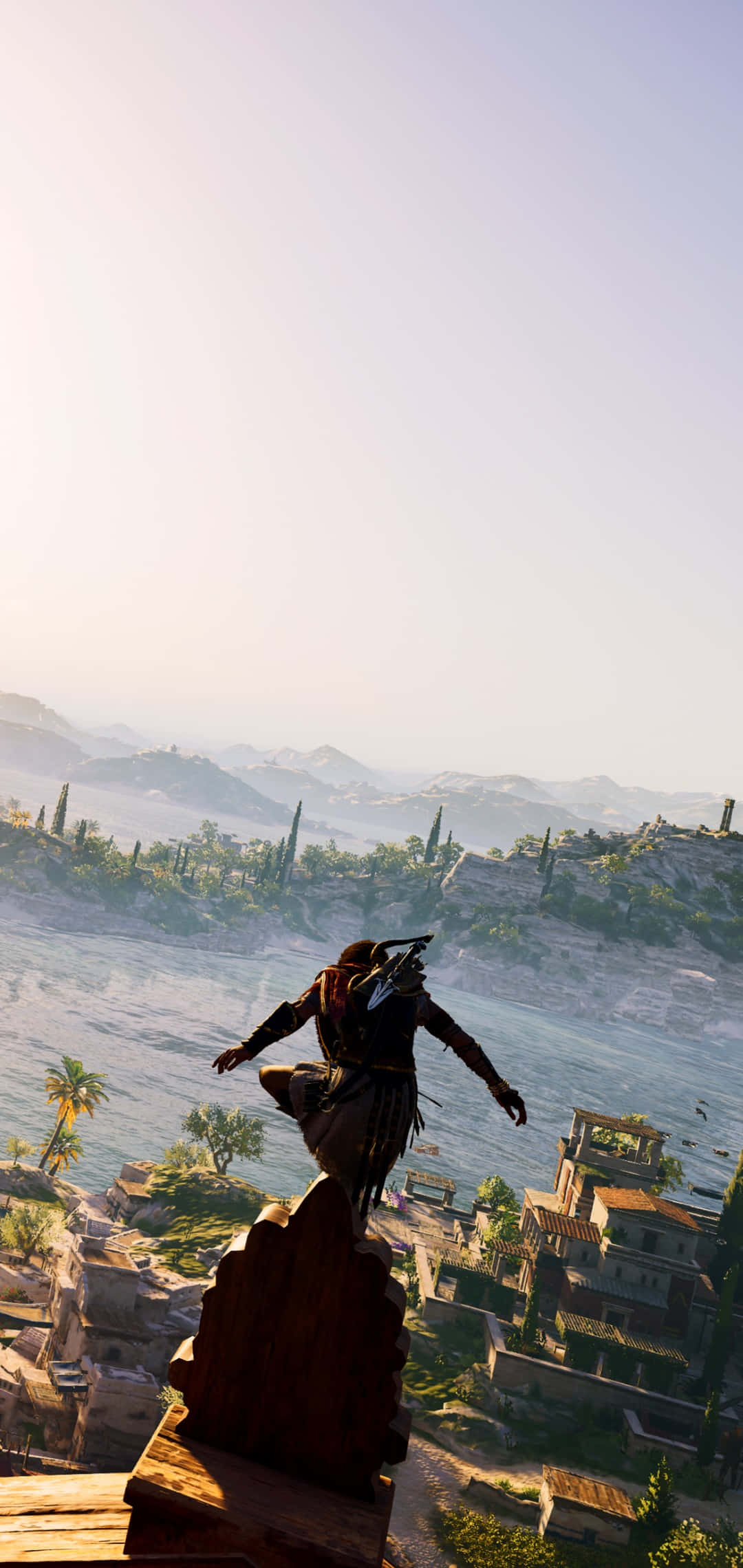 Badilisha Android yako kwa Odyssey ya Sinema na Assassin's Creed Picha ya Ukuta