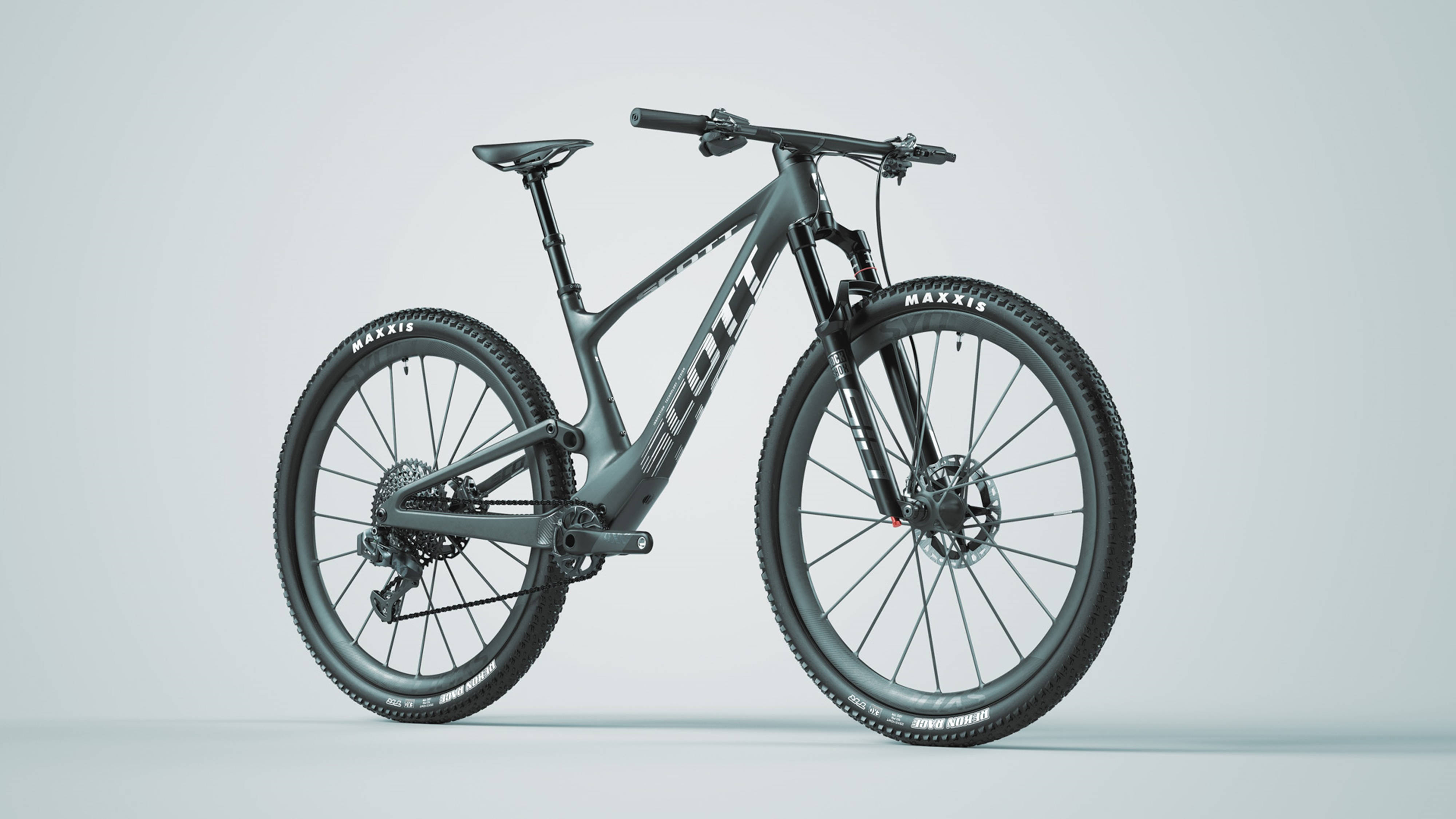 Baiskeli ya Mlima ya 2022 Scott Maxxis Spark Nyeusi 4K Picha ya Ukuta
