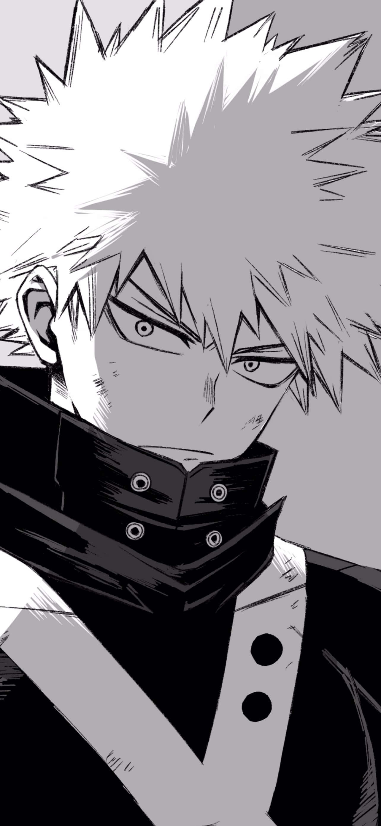 Bakugou - A fierce and explosive hero in action Picha ya Ukuta