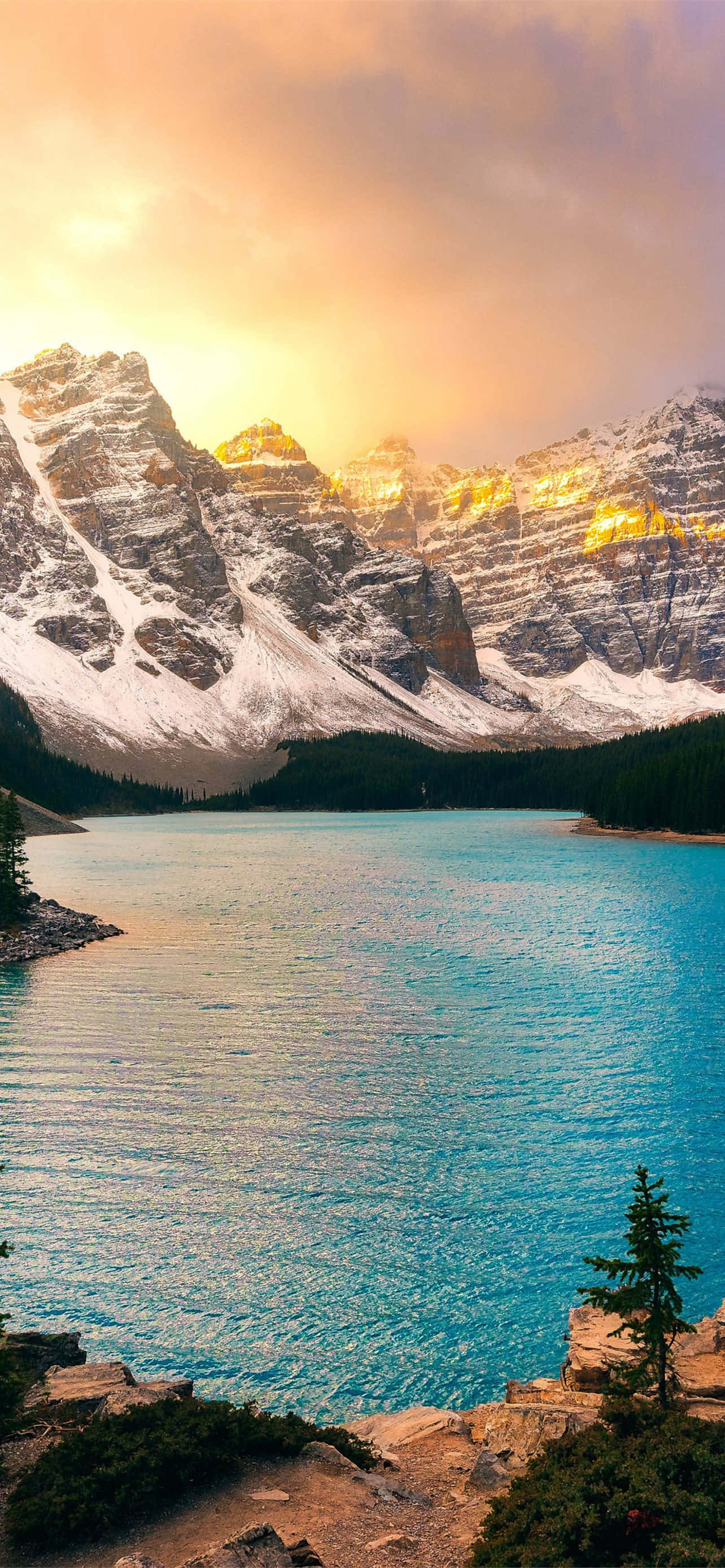 Banff National Park Sunrise Picha ya Ukuta