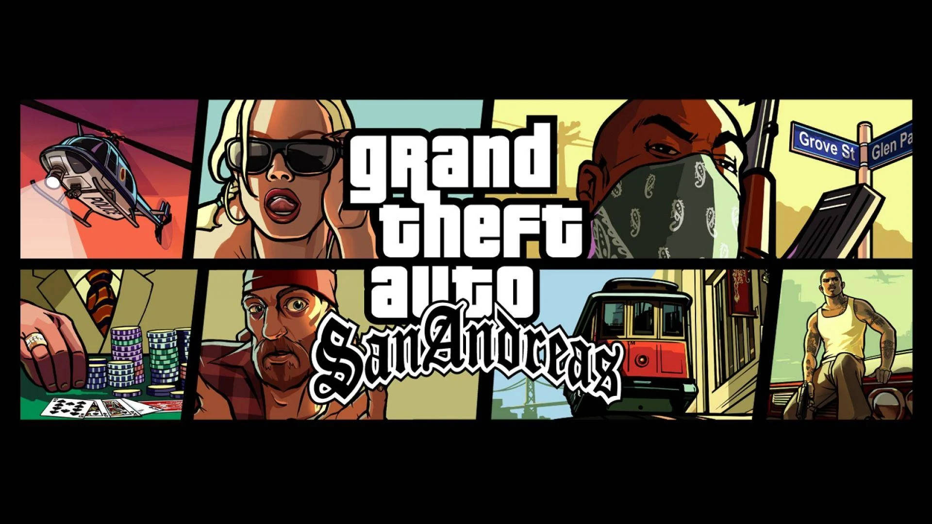 Bango la 4K la Mchezo wa Grand Theft Auto: San Andreas Lenye Kuvutia Picha ya Ukuta