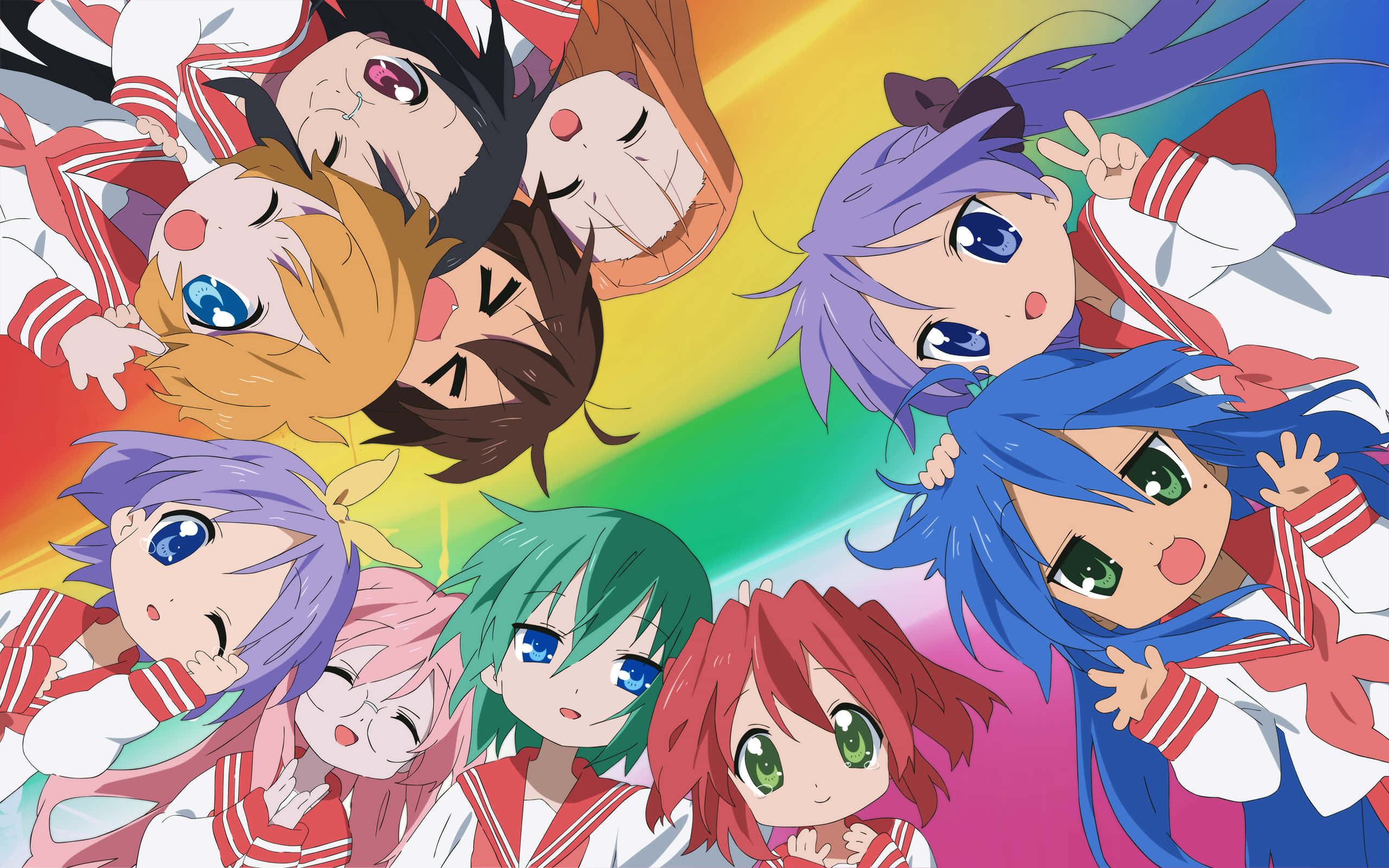 Bango la Anime ya Lucky Star Picha ya Ukuta
