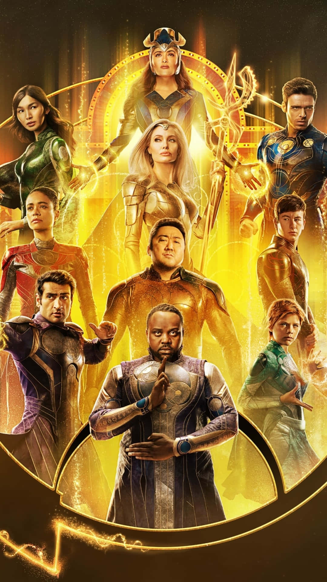 Bango la Filamu ya Eternals la Dhahabu la Urembo Picha ya Ukuta