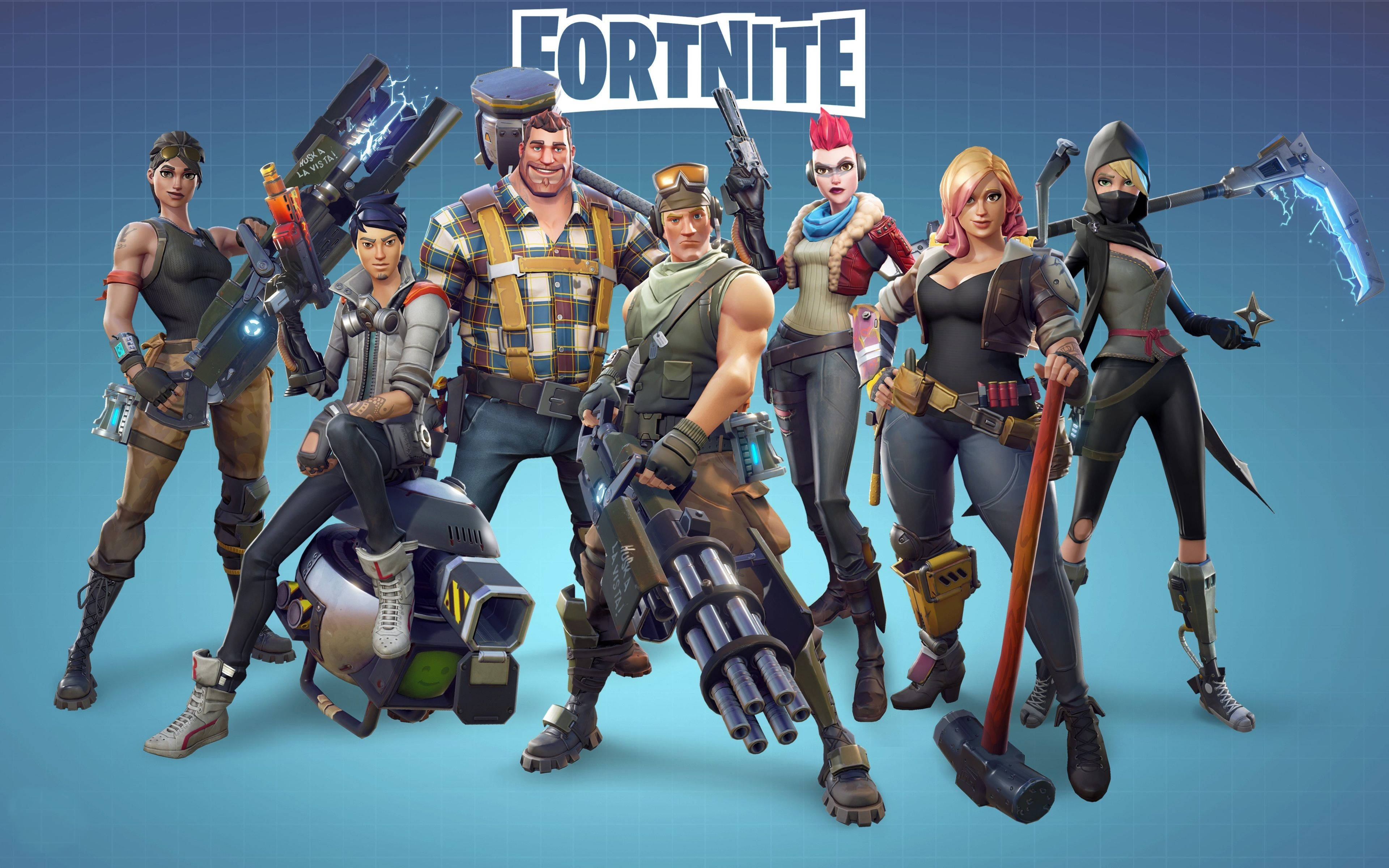 Bango la Kuvutia la Mavazi ya Fortnite Picha ya Ukuta