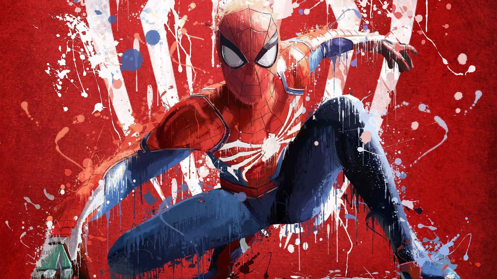 Bango la Mchezo wa Video la Spider Man PS4 4K Lenye Nguvu Picha ya Ukuta