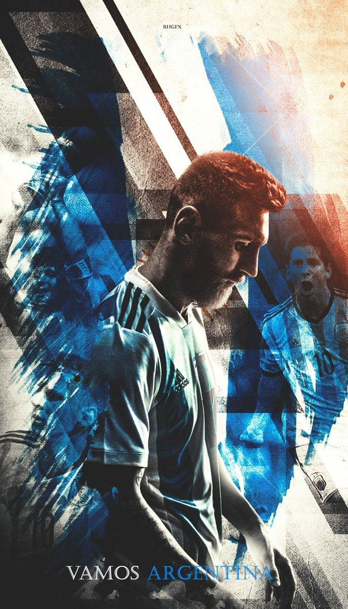 Bango la Messi Argentina Vamos Picha ya Ukuta