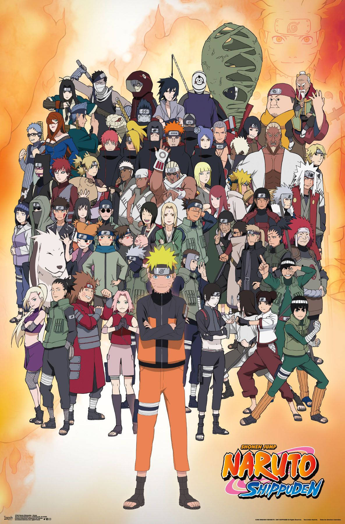 Bango la Moto la Naruto Shippuden Wahusika Wote Picha ya Ukuta