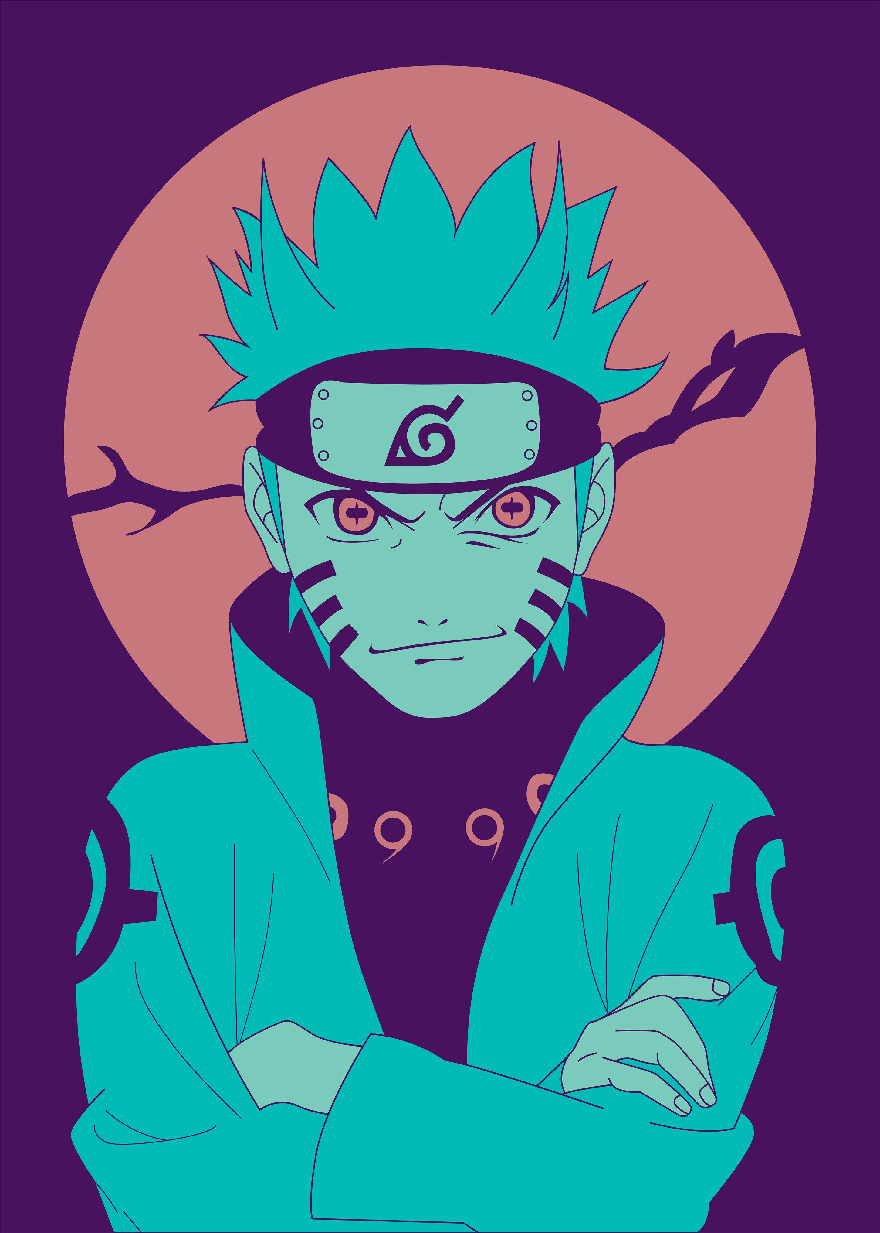 Bango la Naruto Hali ya Hekima Picha ya Ukuta