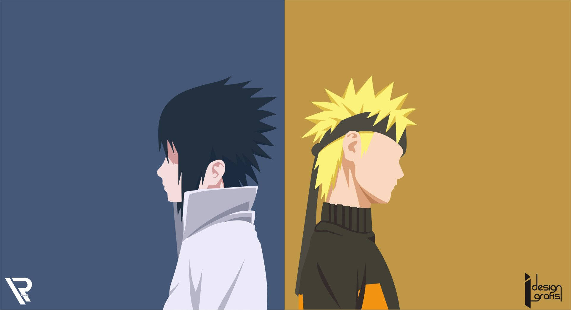 Bango la Naruto na Sasuke Picha ya Ukuta