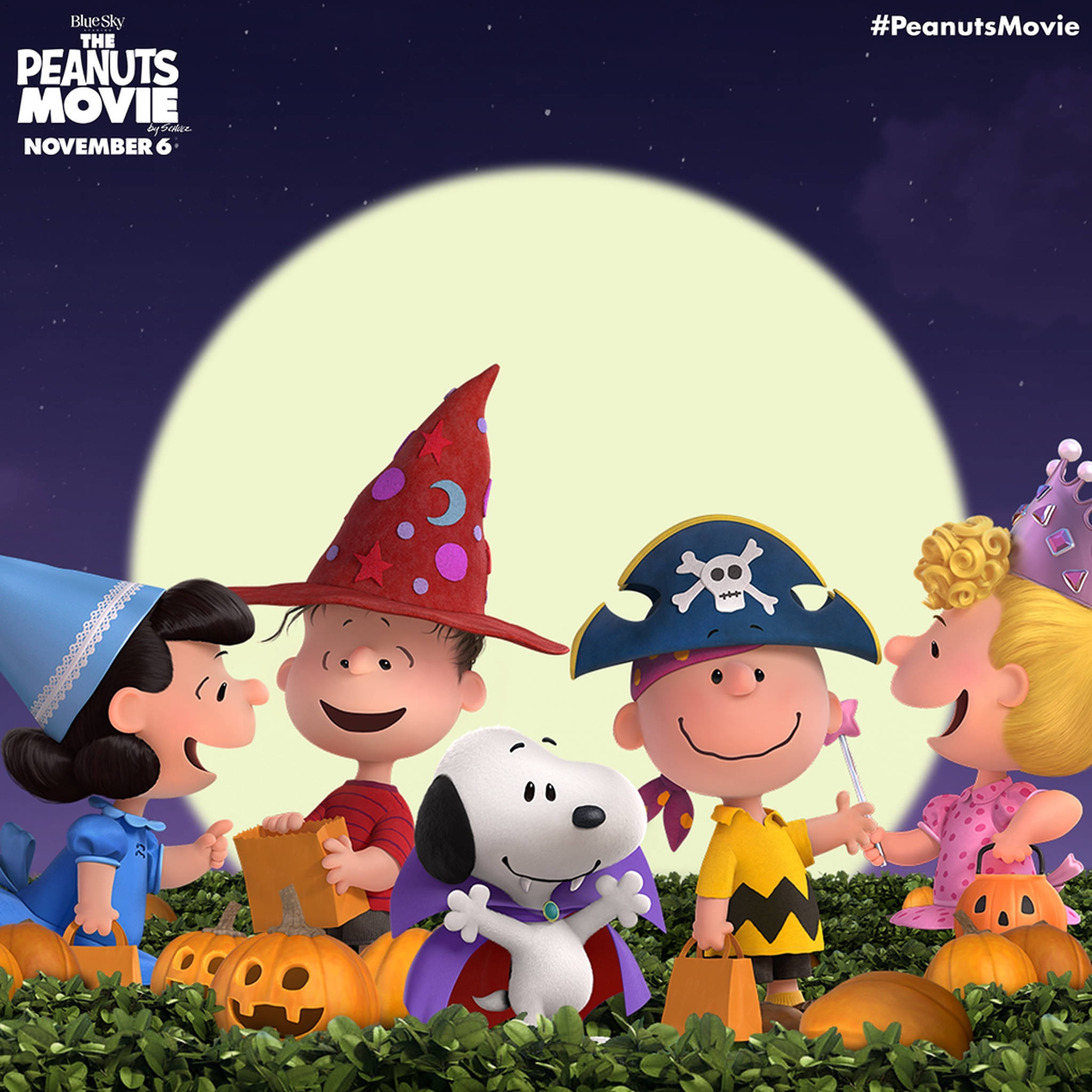 Bango la Peanuts Charlie Brown la Halloween Picha ya Ukuta