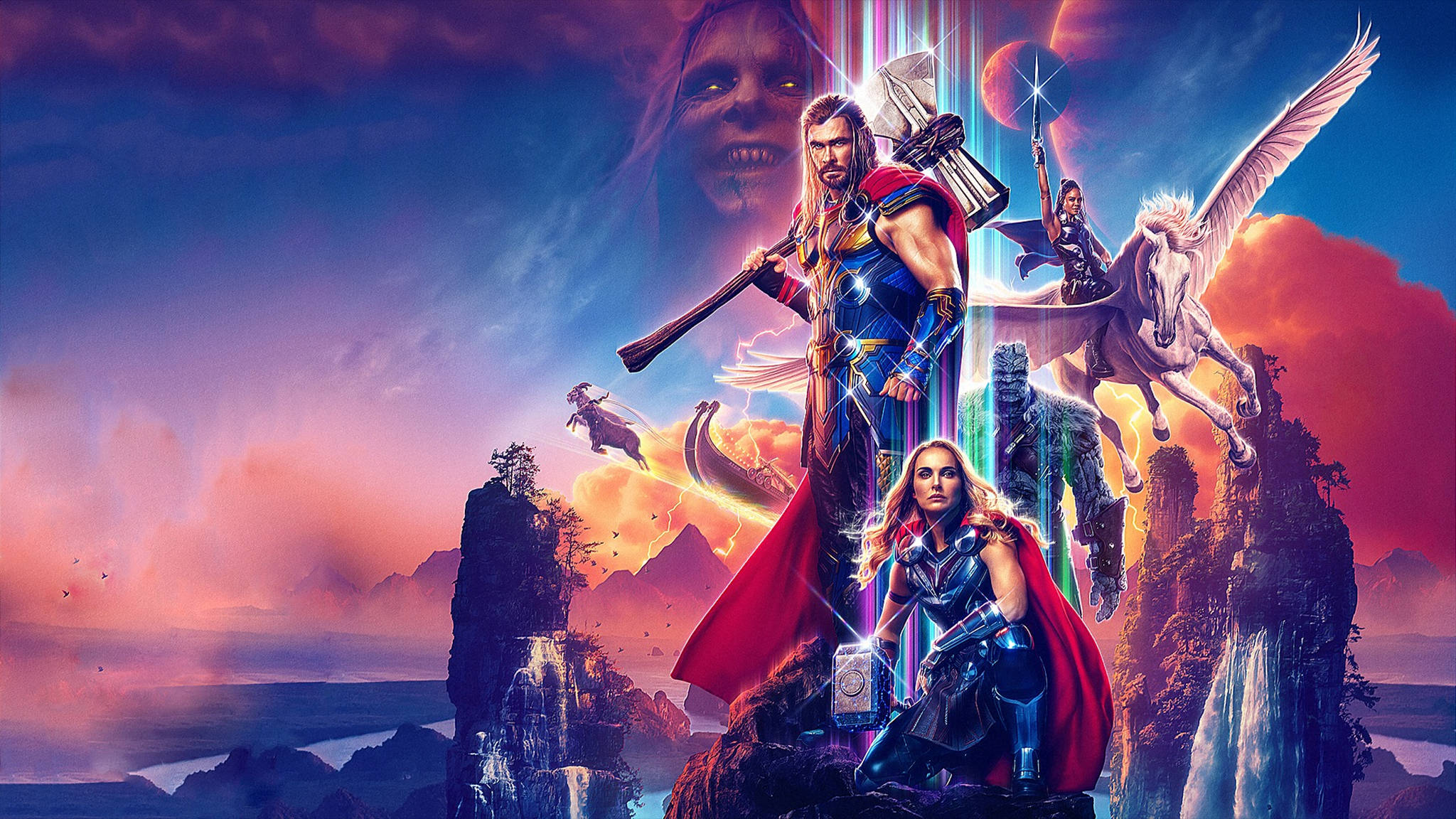 Bango la Thor Love na Thunder Picha ya Ukuta