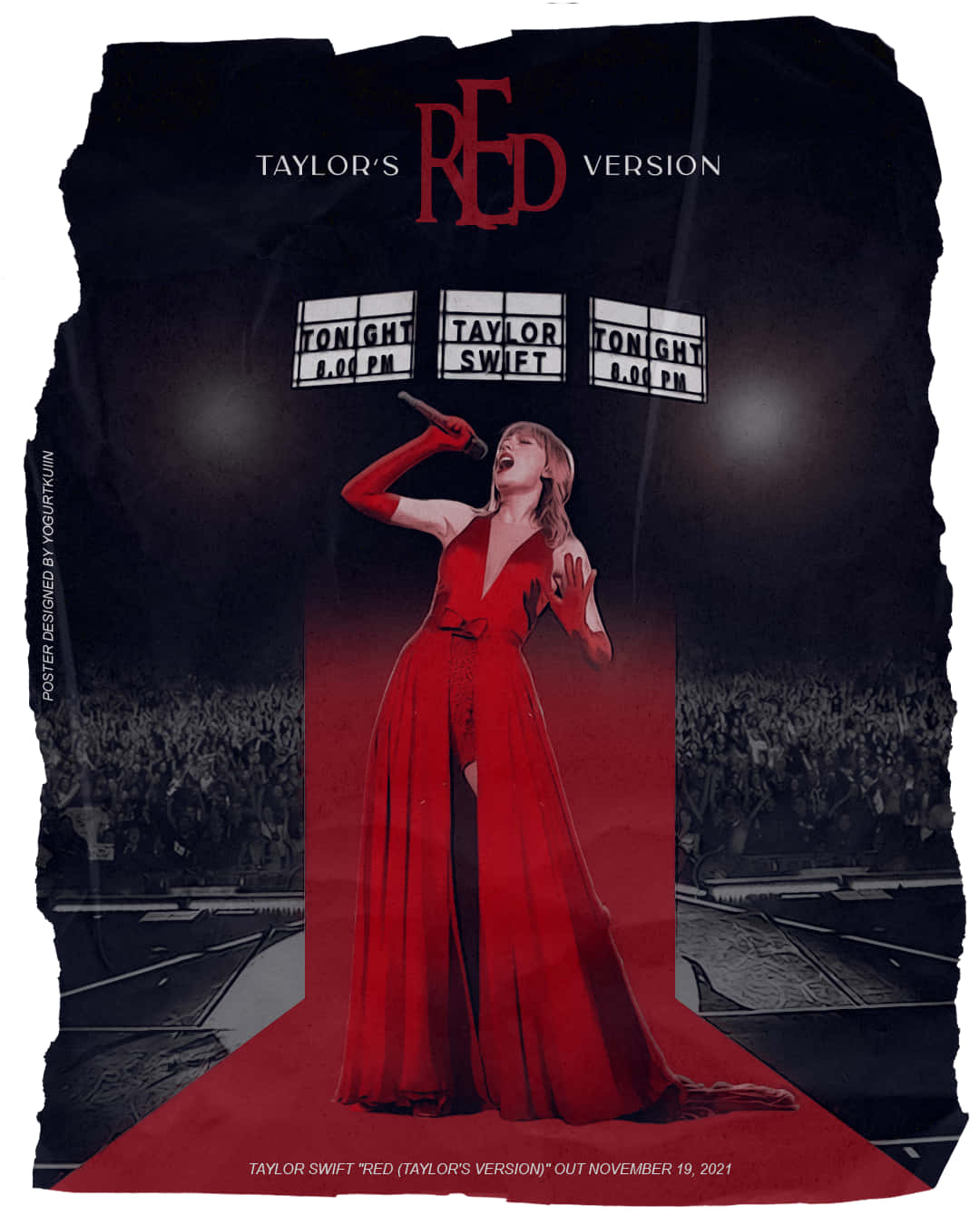 Bango la Utendaji la Red Taylors Version Picha ya Ukuta