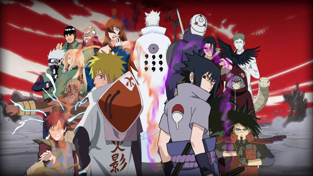 Bango la Wahusika wa Naruto Picha ya Ukuta