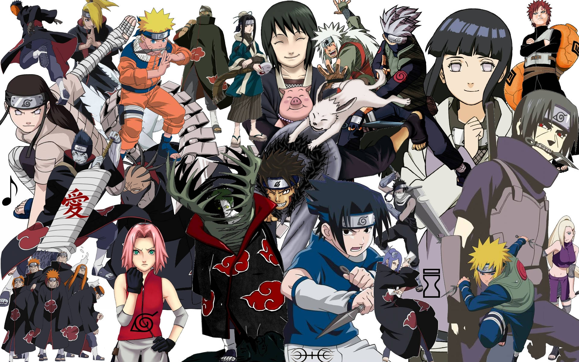 Bango la Wahusika Wakuu wa Naruto Picha ya Ukuta