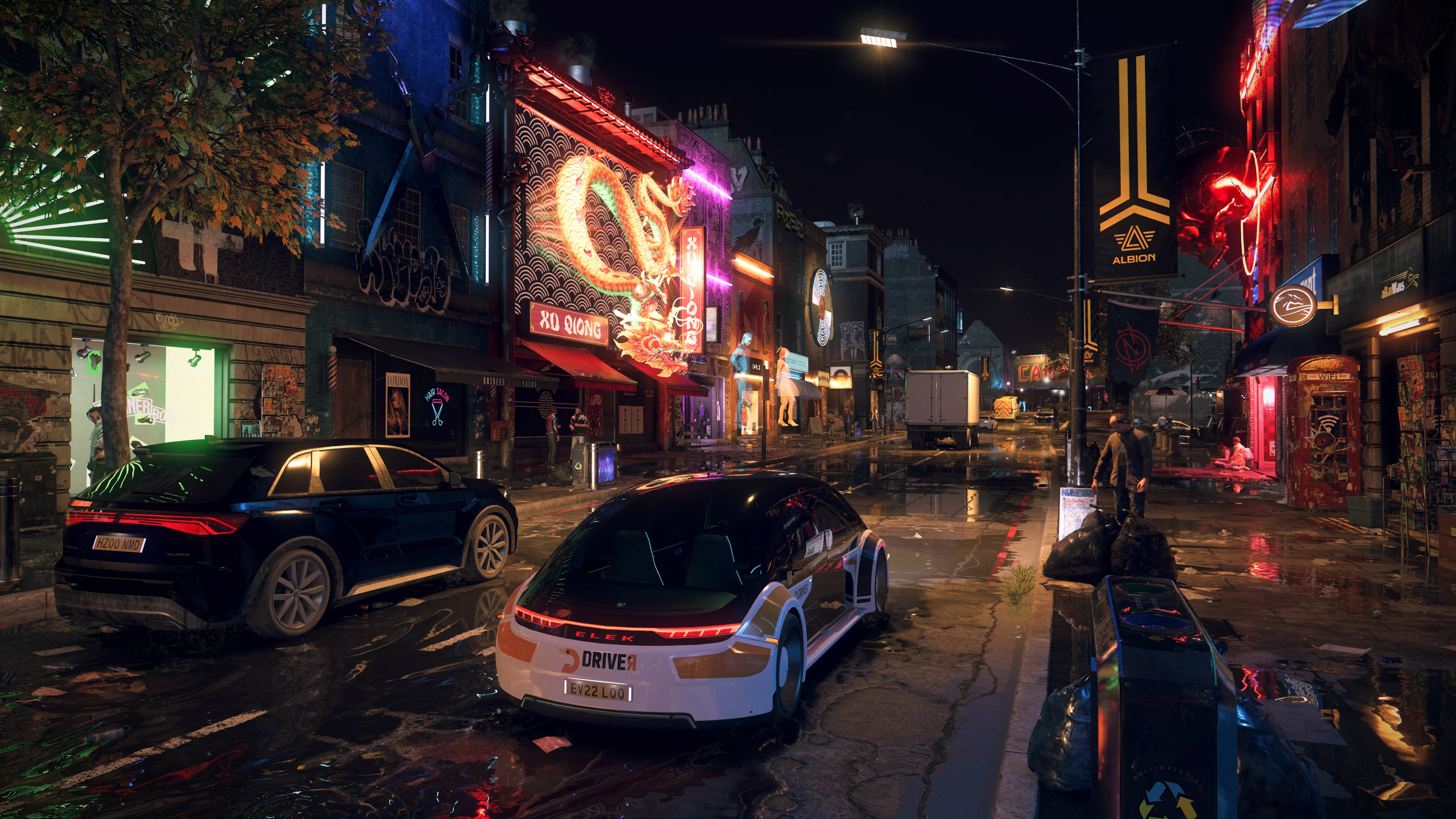 Barabara ya Watch Dogs 8K ya Michezo Picha ya Ukuta