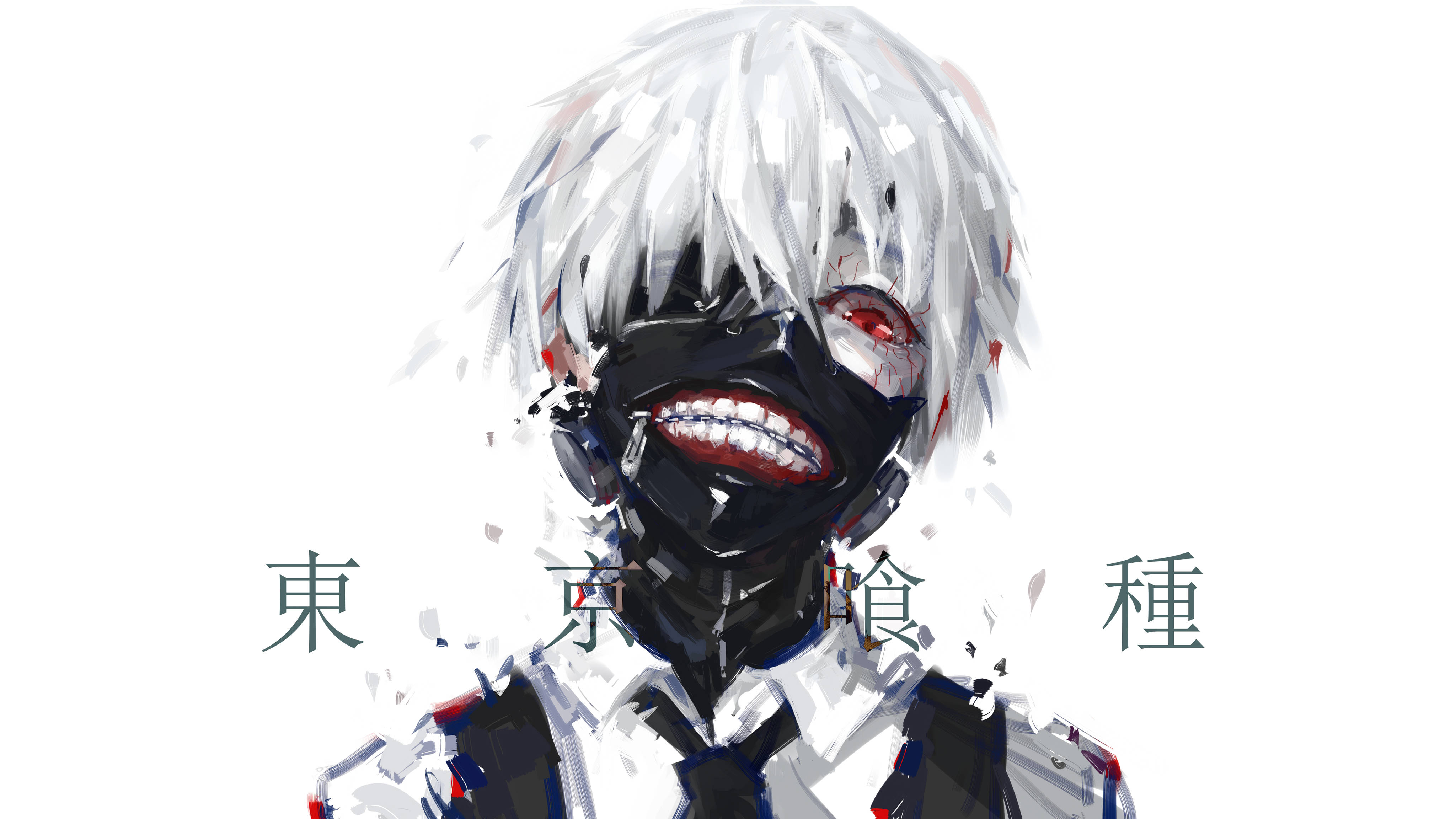 Barakoa ya Tokyo Ghoul ya 4K Anime Picha ya Ukuta