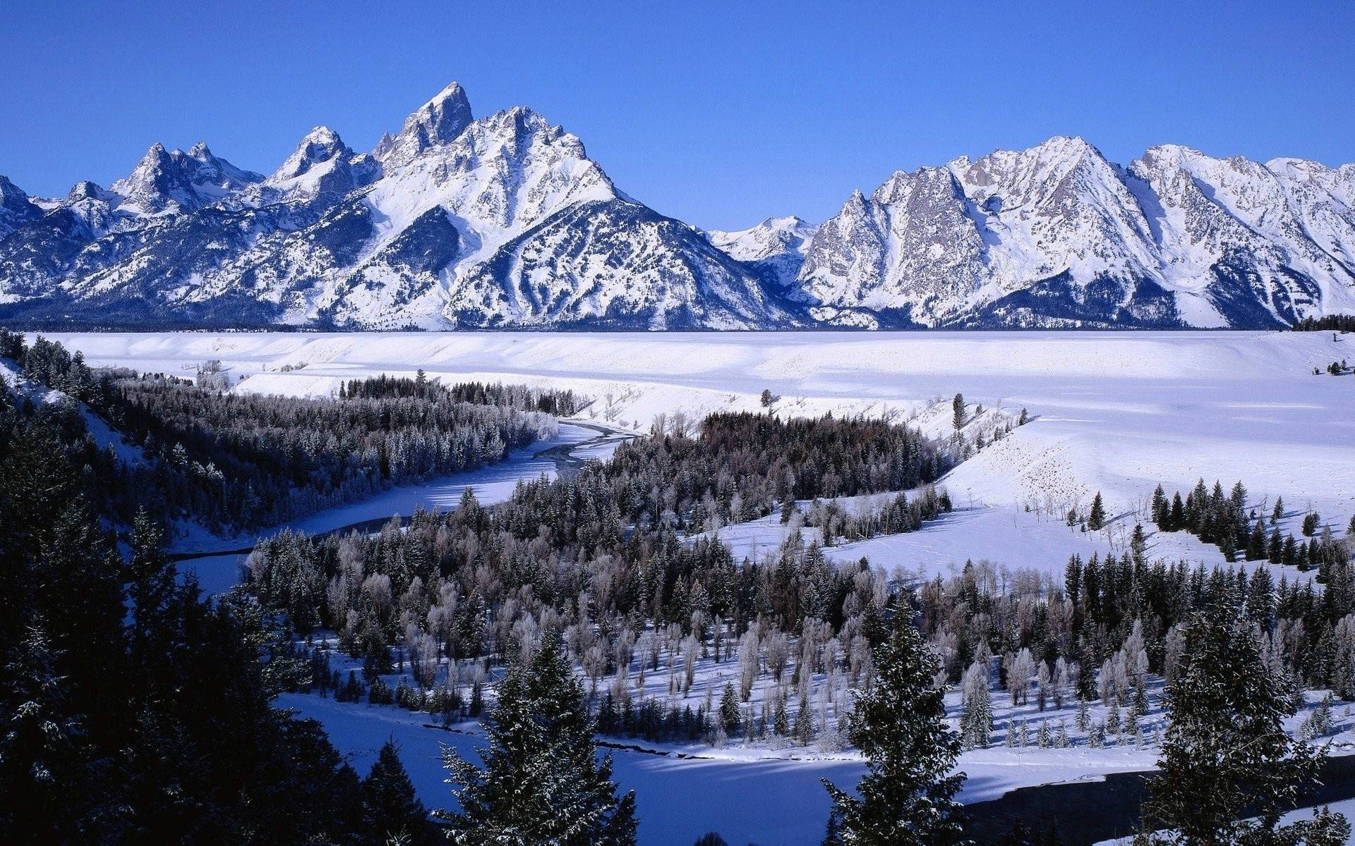 Baridi Grand Teton National Park Picha ya Ukuta