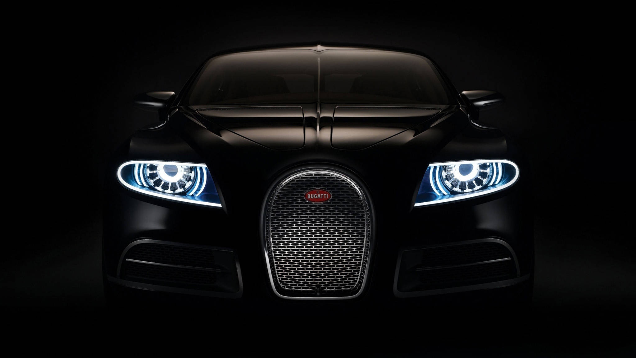 Baridi Moto Bugatti Nyeusi Picha ya Ukuta