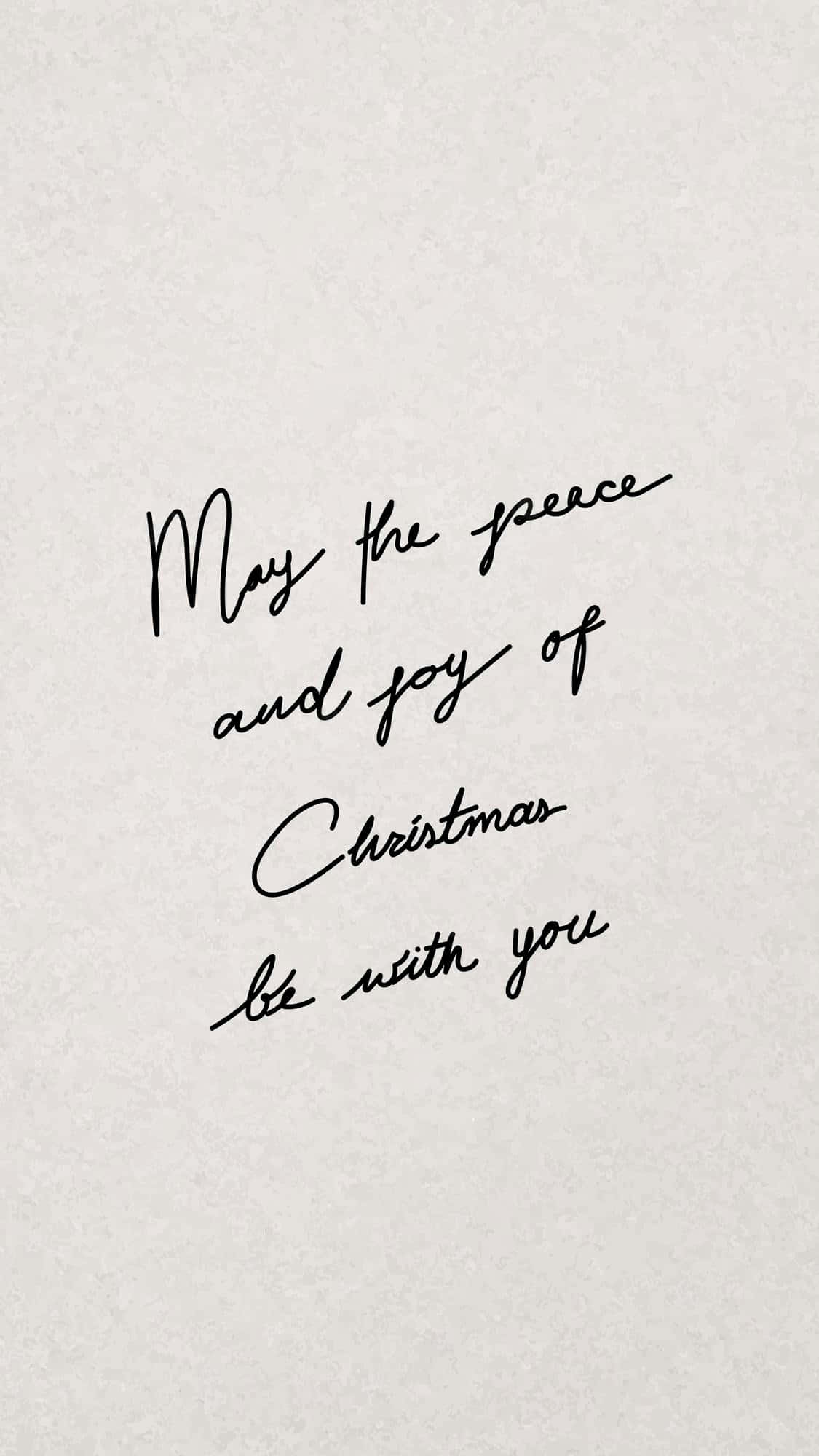barua iliyotulia kwa mkono inayosema may peace and joy of christmas be with you Picha ya Ukuta