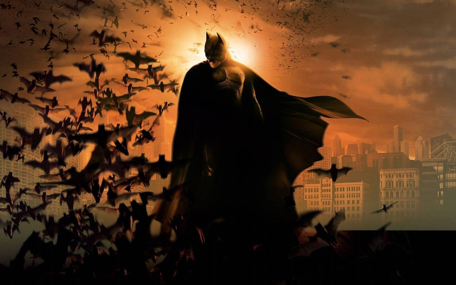 Batman Katika Filamu ya Machweo Picha ya Ukuta