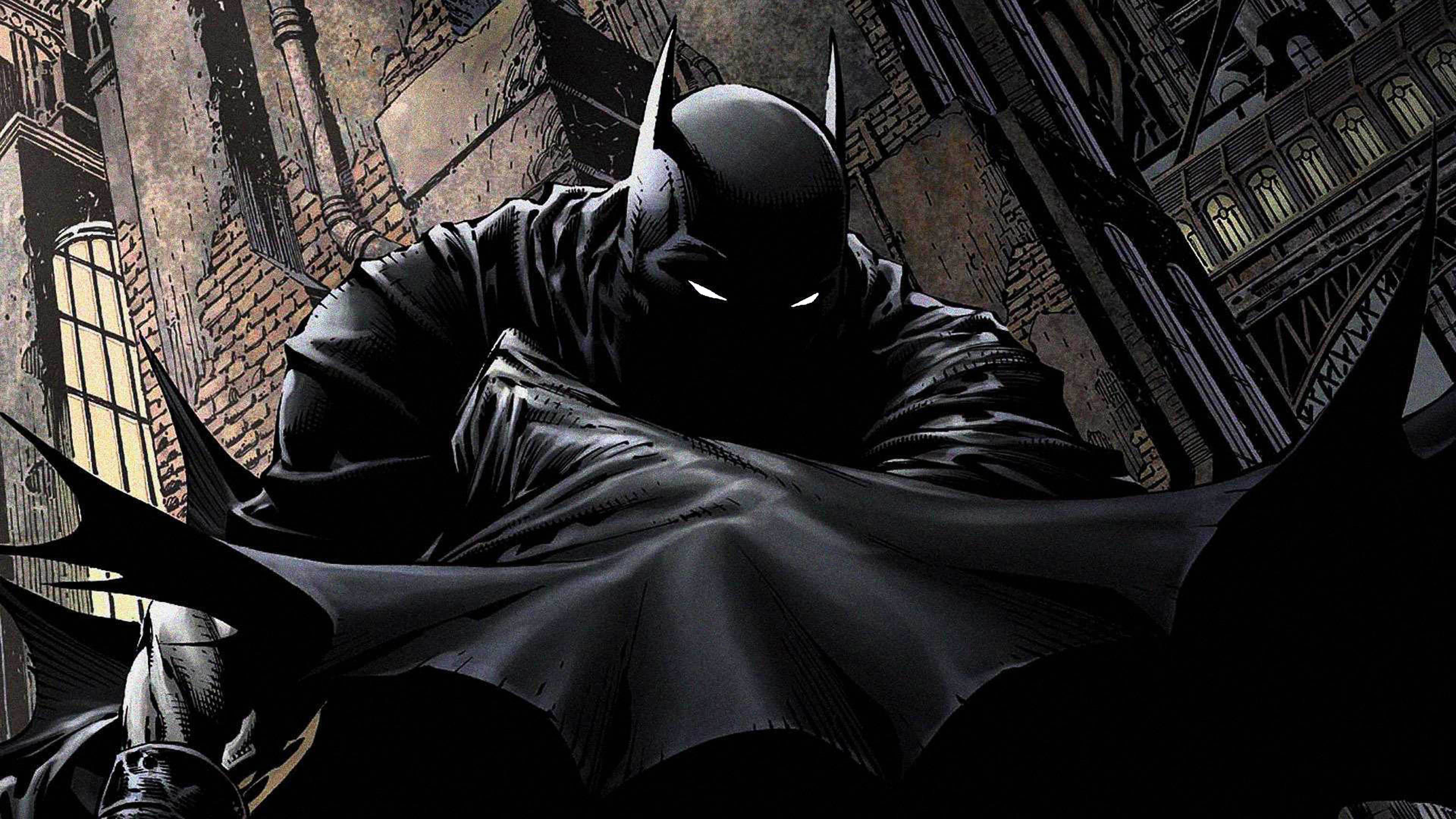 Batman Katika Jengo Katuni Picha ya Ukuta