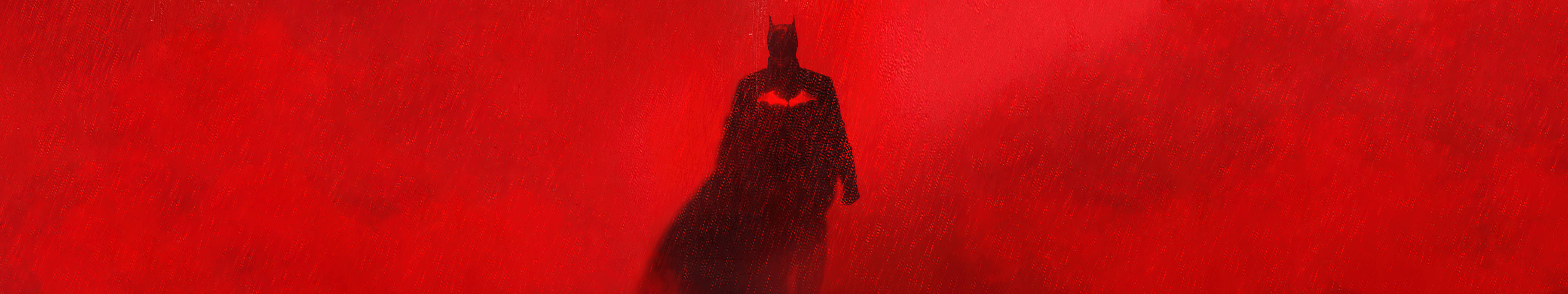 Batman Katika Mvua Skrini Tatu Picha ya Ukuta