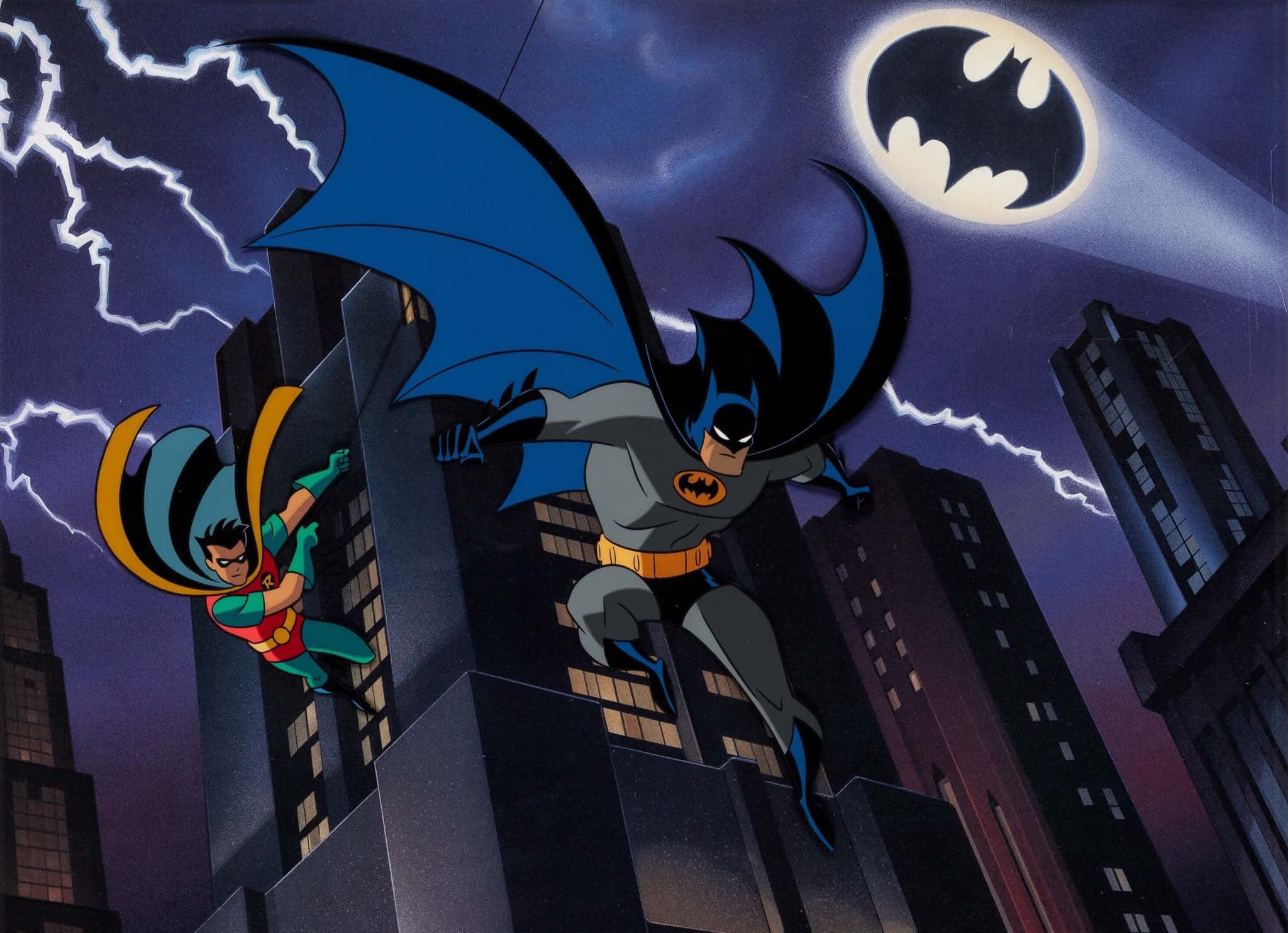 Batman Mfululizo wa Katuni Ishara ya Popo Robin Picha ya Ukuta